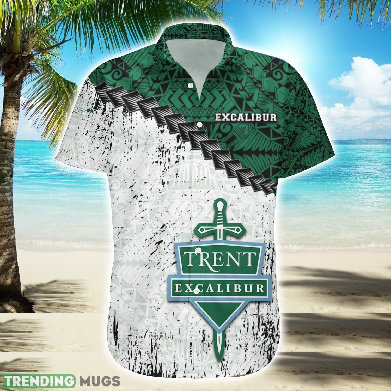 Trent Excalibur Ca Cis Grunge Polynesian Tattoo Pattern Hawaiian Shirt For Fans Product Photo 1
