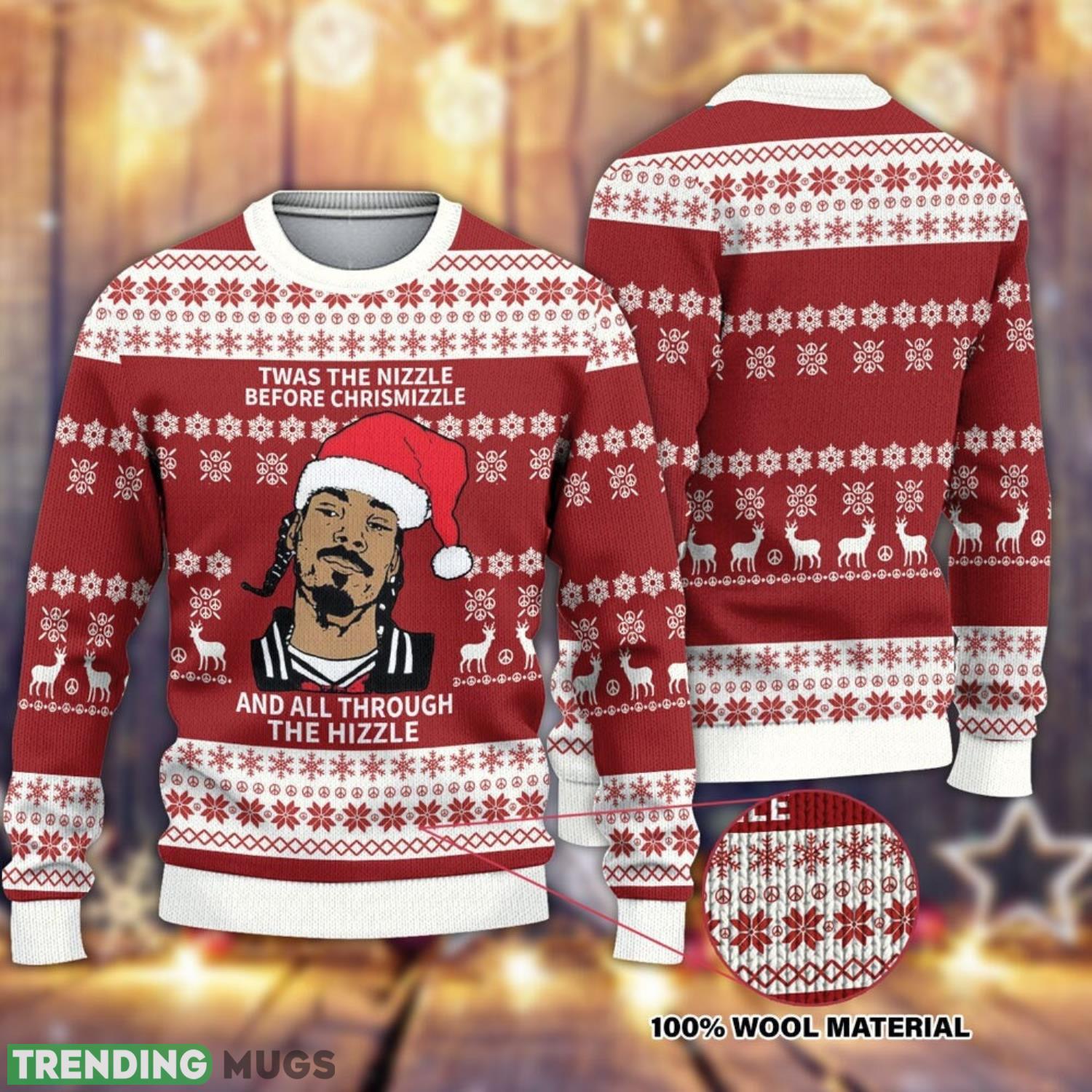 Twas The Nizzle Before Christmizzle Snoop Dogg Christmas Ugly Sweater Product Photo 1 Twas The Nizzle Before Christmizzle Snoop Dogg Christmas Ugly Sweater Product Photo 1