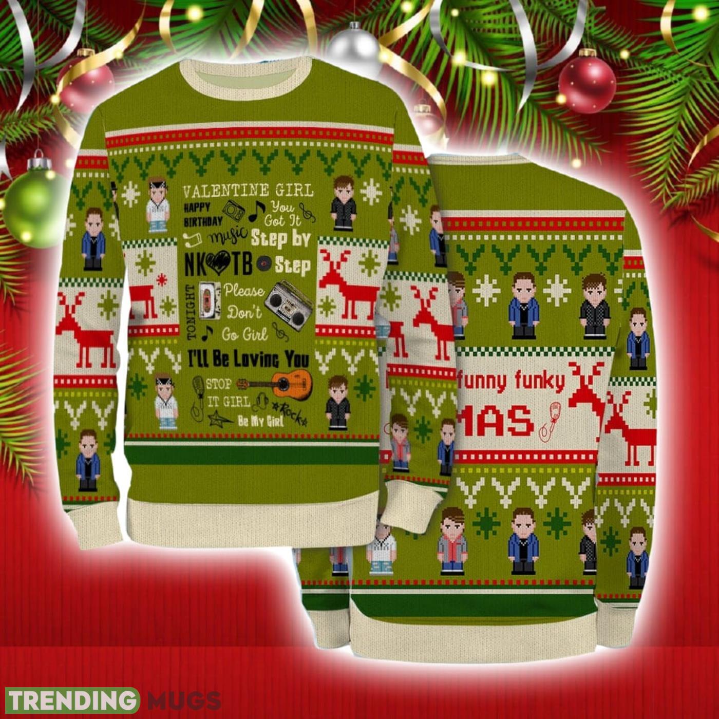 Ugly Christmas Sweaters For Men Women Kids NKOTB Band Song Music Winter Autumn 3D Sweater Shirt Product Photo 1 Ugly Christmas Sweaters For Men Women Kids NKOTB Band Song Music Winter Autumn 3D Sweater Shirt Product Photo 1