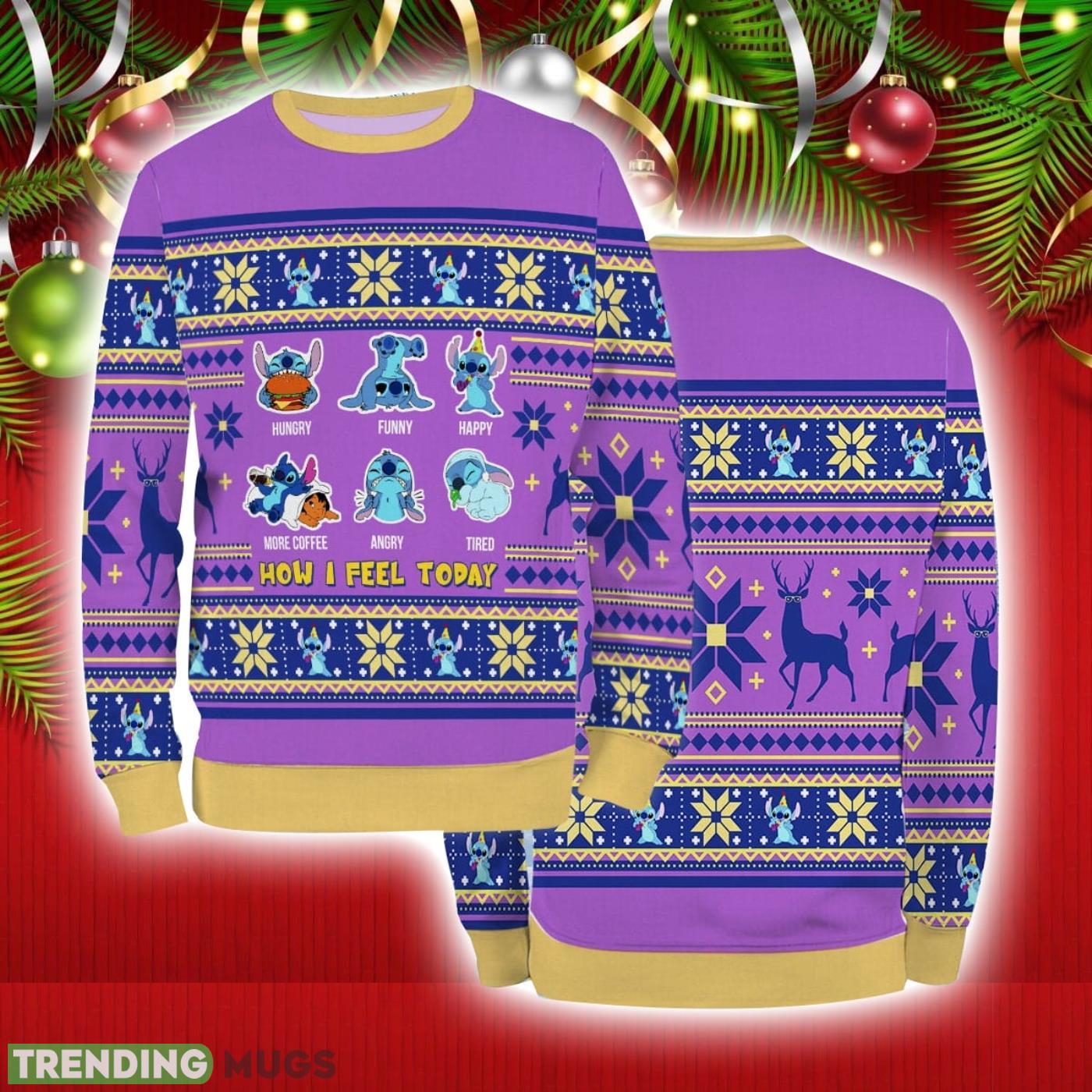Ugly Sweater Christmas Xmas Stitch Cartoon 3D Sweater Product Photo 1 Ugly Sweater Christmas Xmas Stitch Cartoon 3D Sweater Product Photo 1