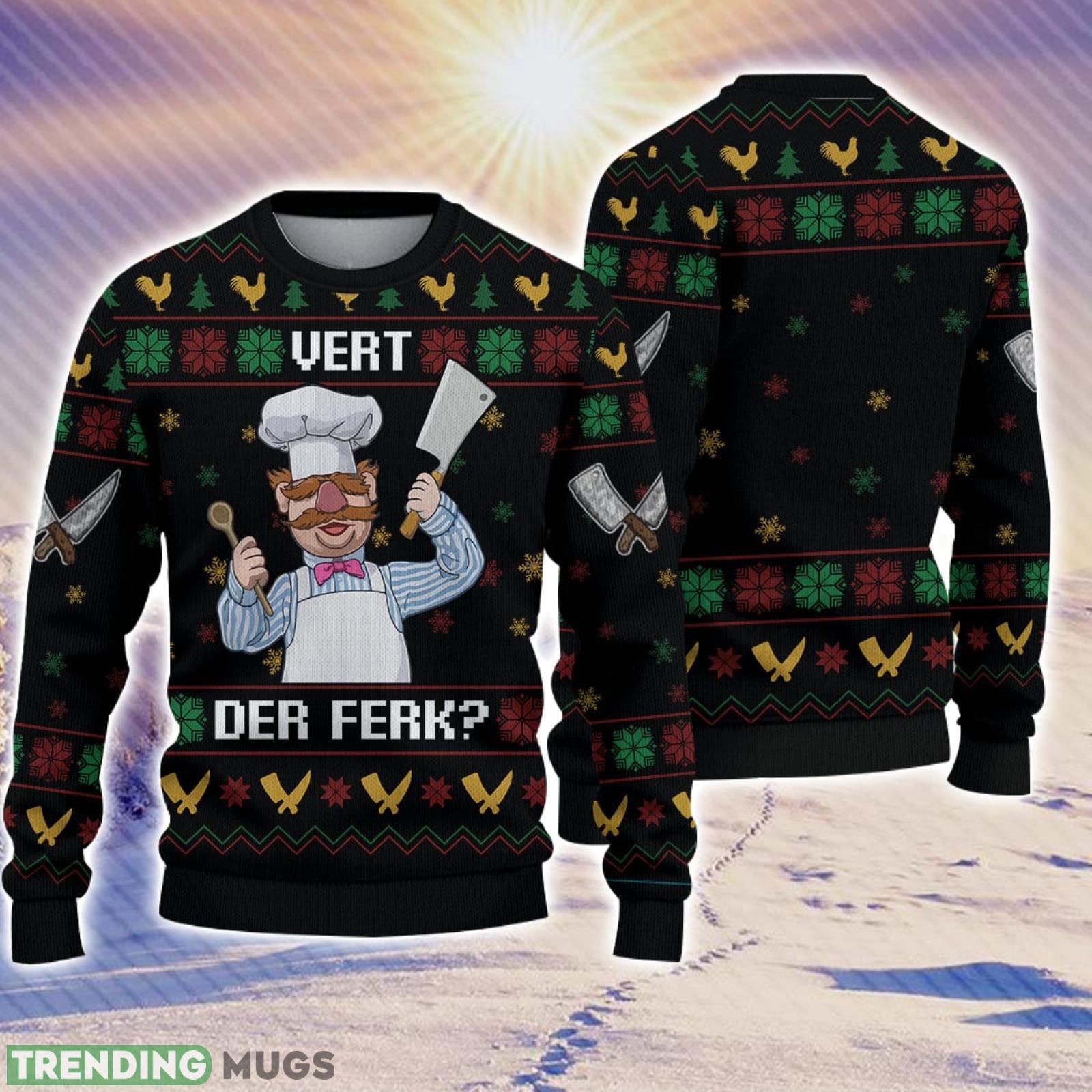 Vert Der Ferk Christmas Christmas Gift For Holiday Funny 3D Ugly Christmas Sweater Product Photo 1 Vert Der Ferk Christmas Christmas Gift For Holiday Funny 3D Ugly Christmas Sweater Product Photo 1