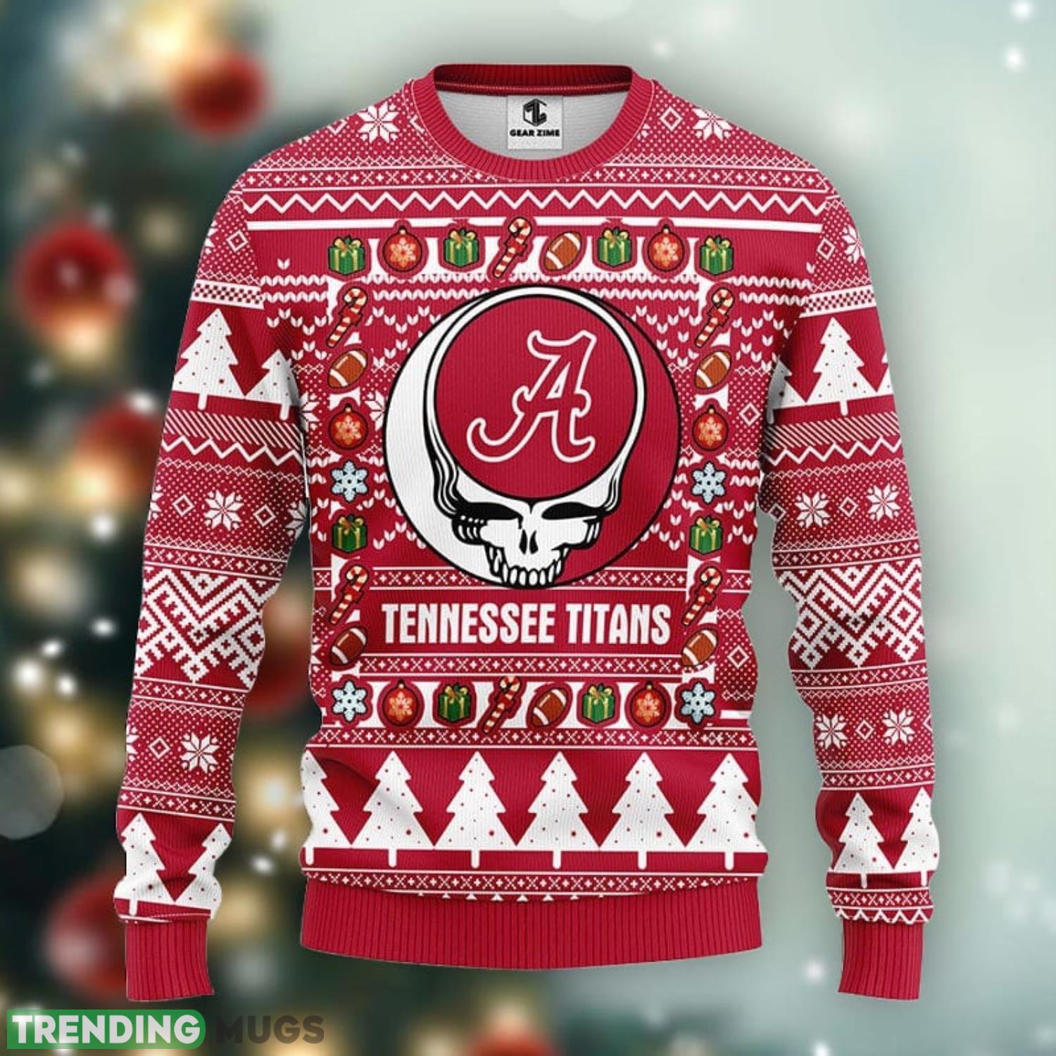 Alabama Crimson Tide Grateful Dead Ugly Christmas Sweater Warm Gift For Christmas Product Photo 1 Alabama Crimson Tide Grateful Dead Ugly Christmas Sweater Warm Gift For Christmas Product Photo 1