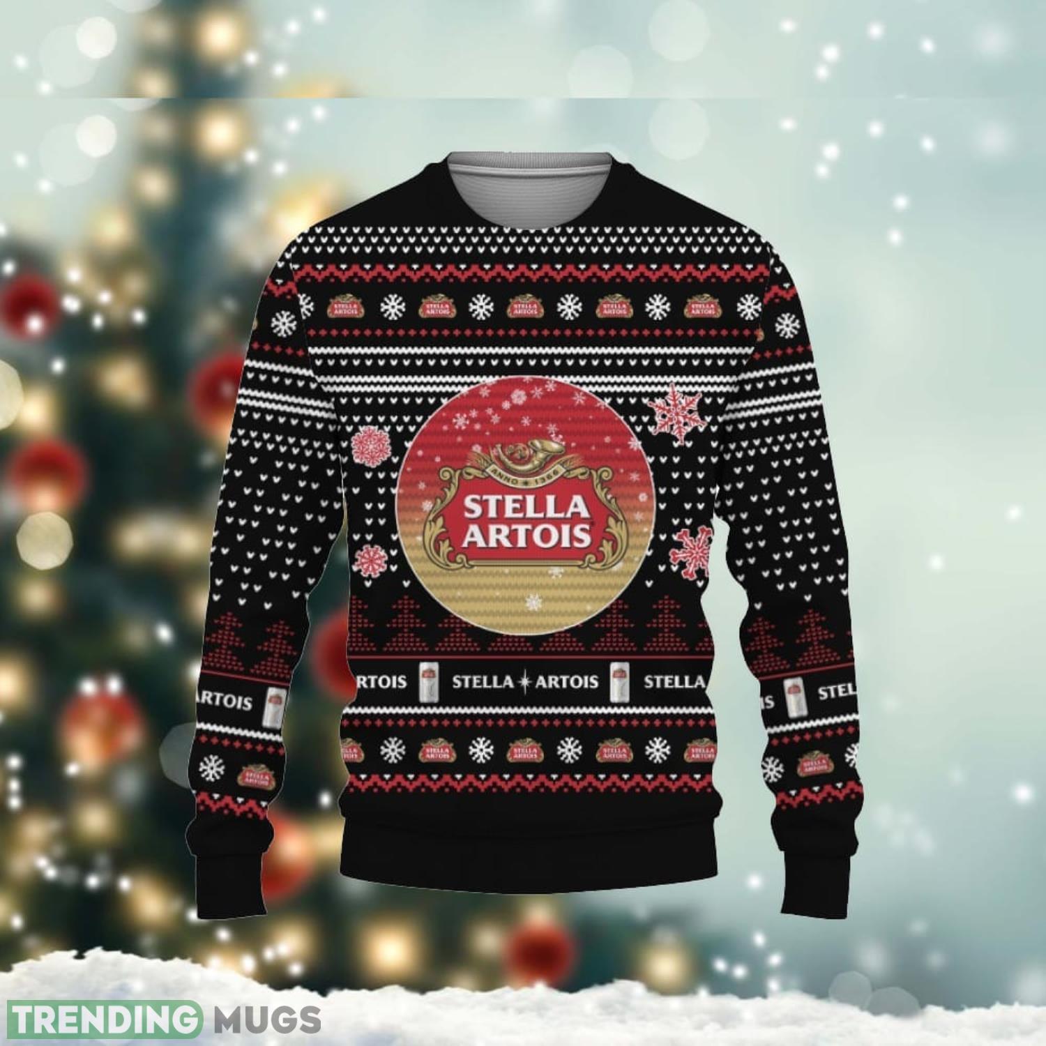 American Stella Artois BeersLover Black Ugly Christmas Sweater Christmas Gift Product Photo 1