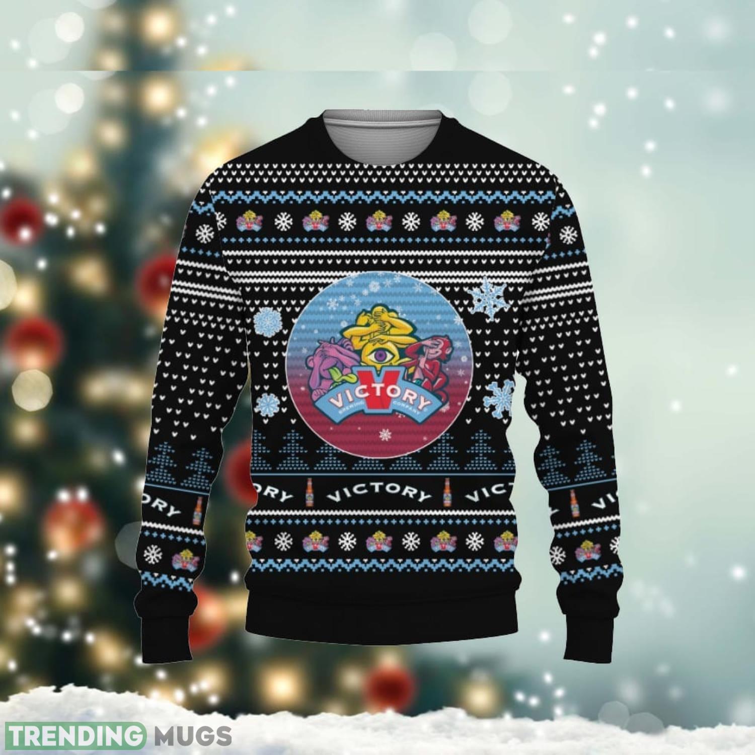 American Victory Golden Monkey BeersLover Black Ugly Christmas Sweater Christmas Gift Product Photo 1
