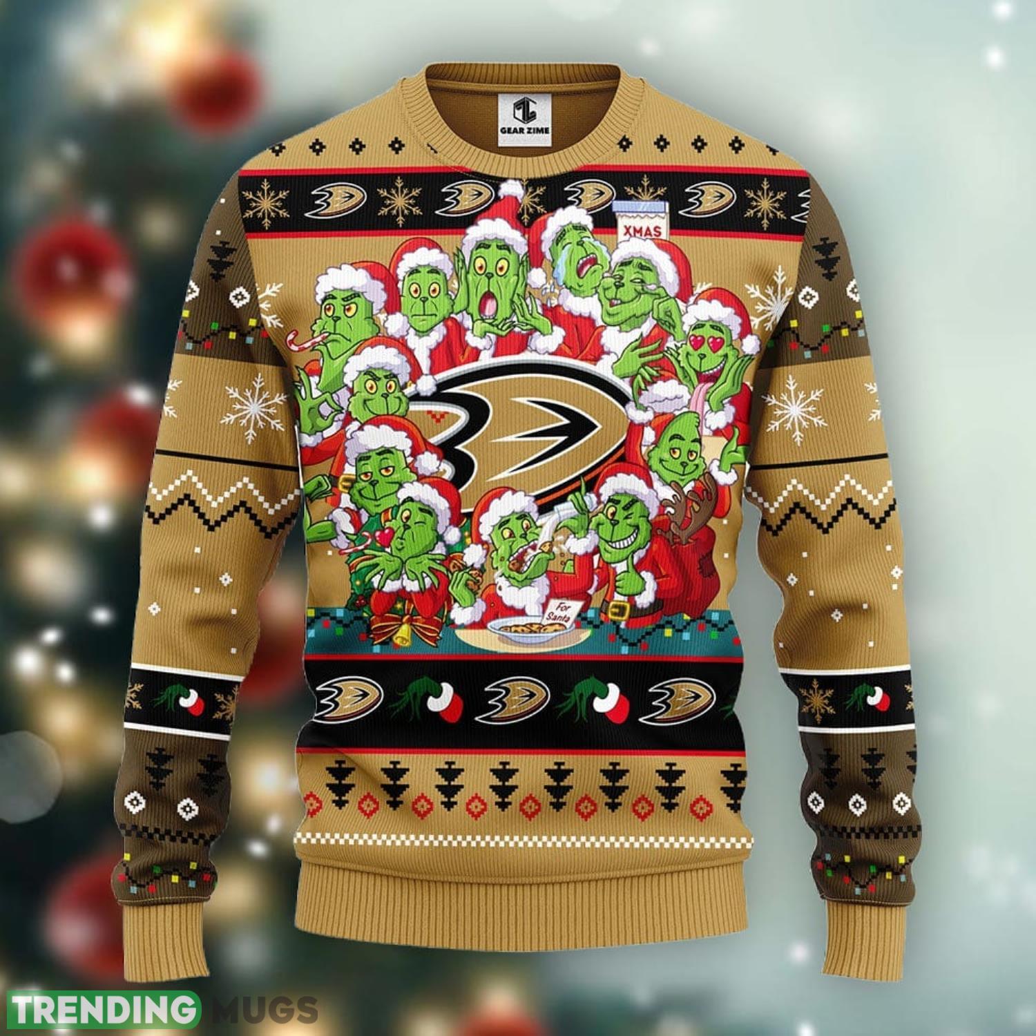 Anaheim Ducks 12 Grinch Xmas Day Christmas Ugly Sweater 3D Christmas Xmas Sweater Product Photo 1 Anaheim Ducks 12 Grinch Xmas Day Christmas Ugly Sweater 3D Christmas Xmas Sweater Product Photo 1