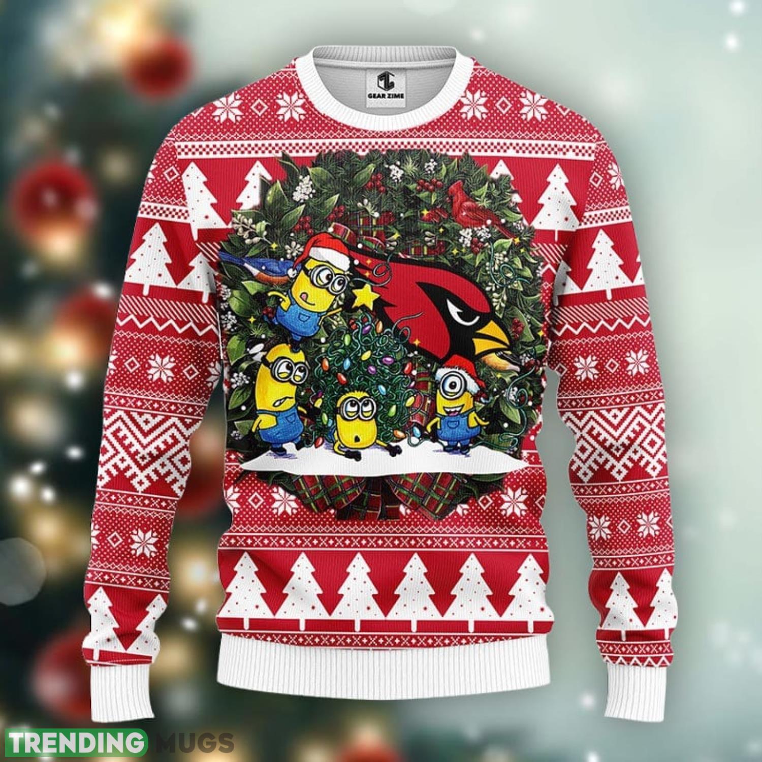 Arizona Cardinals Minion Christmas Ugly Sweater 3D Christmas Xmas Sweater Product Photo 1 Arizona Cardinals Minion Christmas Ugly Sweater 3D Christmas Xmas Sweater Product Photo 1