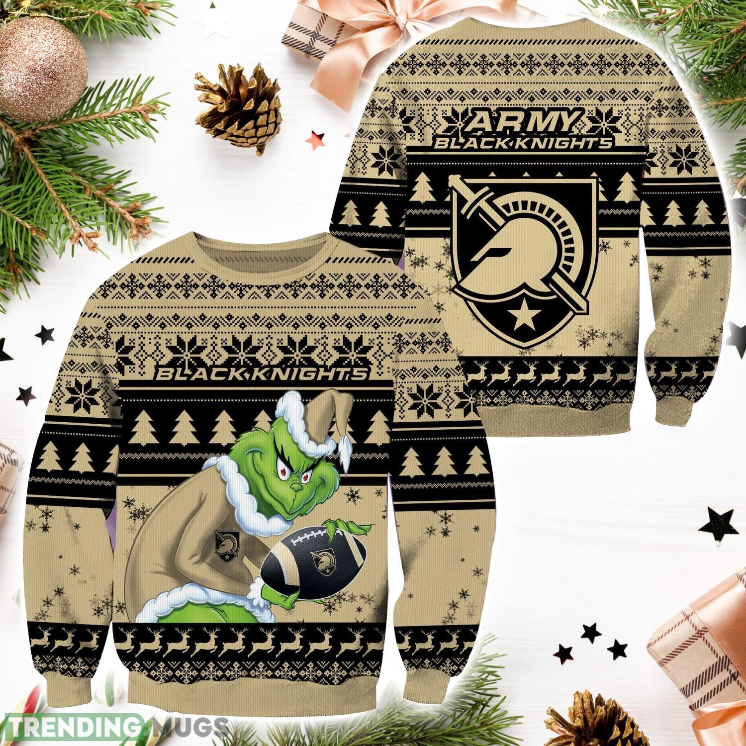 Army Black Knights NCAA Grinch Hug Logo Ugly Christmas Sweater Special Christmas Gift For Fans Product Photo 1 Army Black Knights NCAA Grinch Hug Logo Ugly Christmas Sweater Special Christmas Gift For Fans Product Photo 1