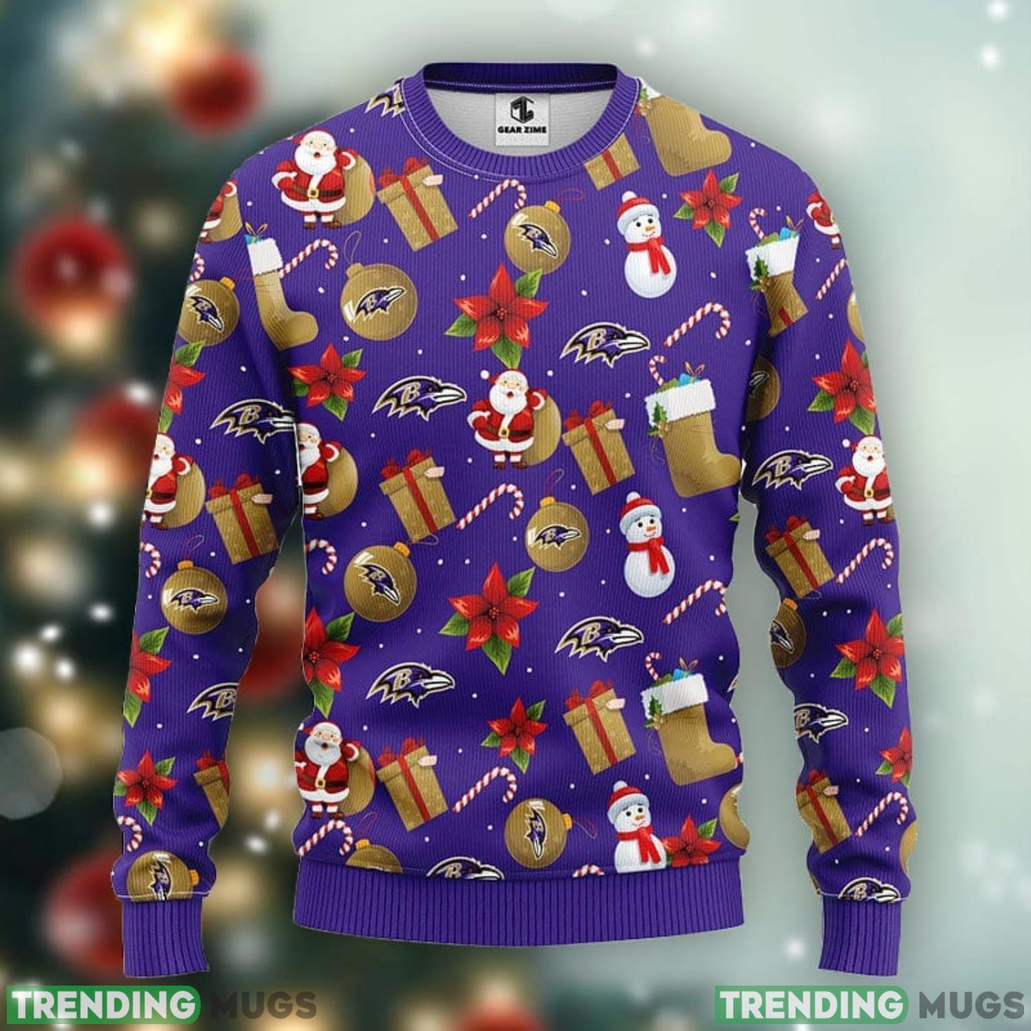Baltimore Ravens Santa Claus Snowman Christmas Ugly Sweater Sport Christmas Gift Ideas Product Photo 1 Baltimore Ravens Santa Claus Snowman Christmas Ugly Sweater Sport Christmas Gift Ideas Product Photo 1