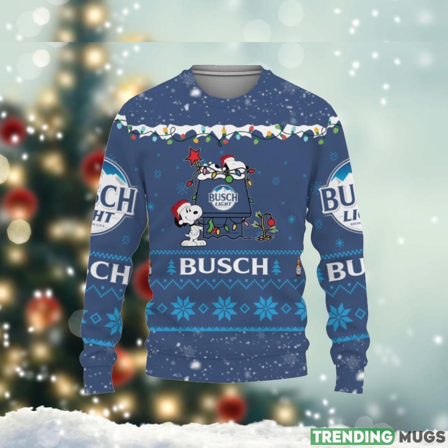 Busch Light Beers American Whiskey Beers Merry Christmas Snoopy House Cute Gift 3D Ugly Christmas Sweater Christmas Gift Ideas Product Photo 1 Busch Light Beers American Whiskey Beers Merry Christmas Snoopy House Cute Gift 3D Ugly Christmas Sweater Christmas Gift Ideas Product Photo 1