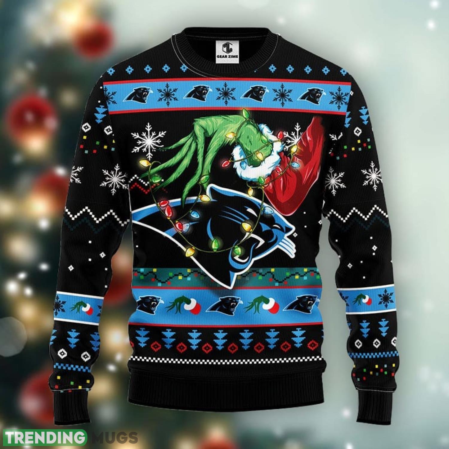 Carolina Panthers Grinch Christmas Ugly Sweater 3D Christmas Xmas Sweater Product Photo 1
