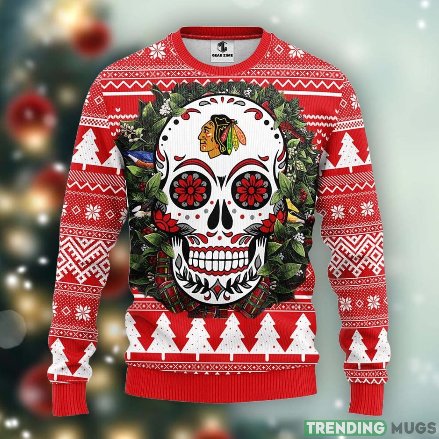 Chicago Blackhawks Tree Ugly Christmas Sweater Warm Gift For Christmas Product Photo 1