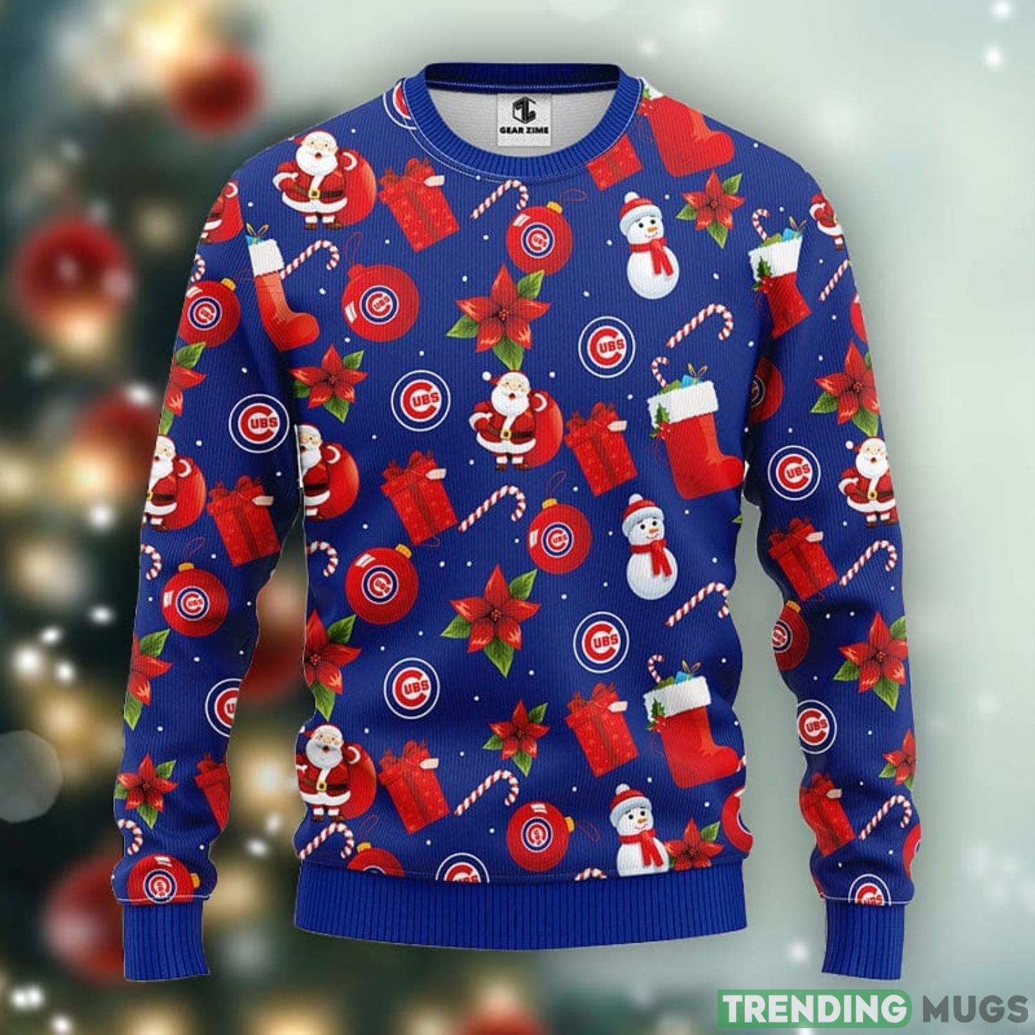 Chicago Cubs Santa Claus Snowman Christmas Ugly Sweater 3D Christmas Xmas Sweater Product Photo 1 Chicago Cubs Santa Claus Snowman Christmas Ugly Sweater 3D Christmas Xmas Sweater Product Photo 1