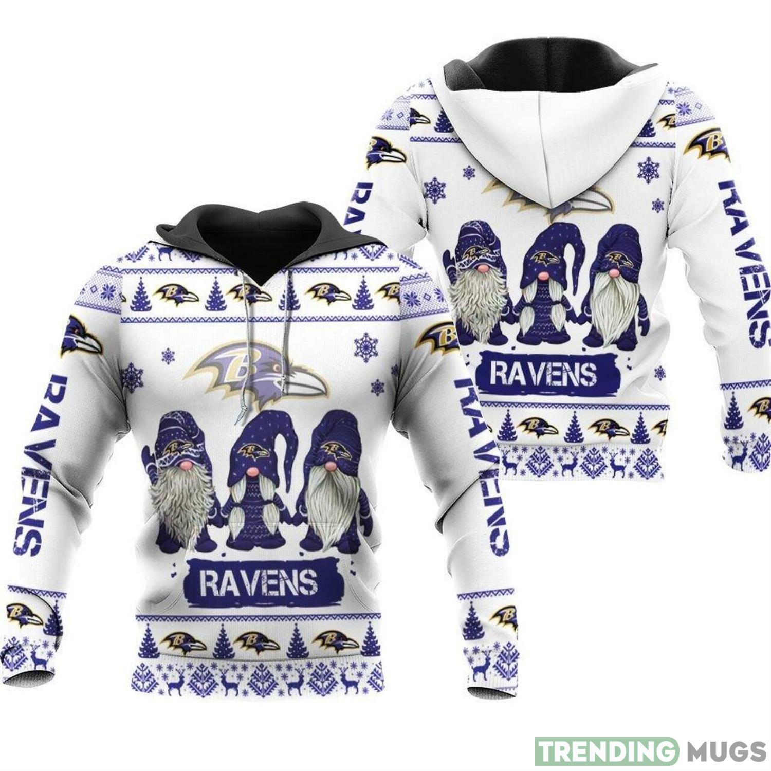 Christmas Gnomes Baltimore Ravens 3D Hoodie Zip Hoodie Best Christmas Gift Product Photo 1 Christmas Gnomes Baltimore Ravens 3D Hoodie Zip Hoodie Best Christmas Gift Product Photo 1