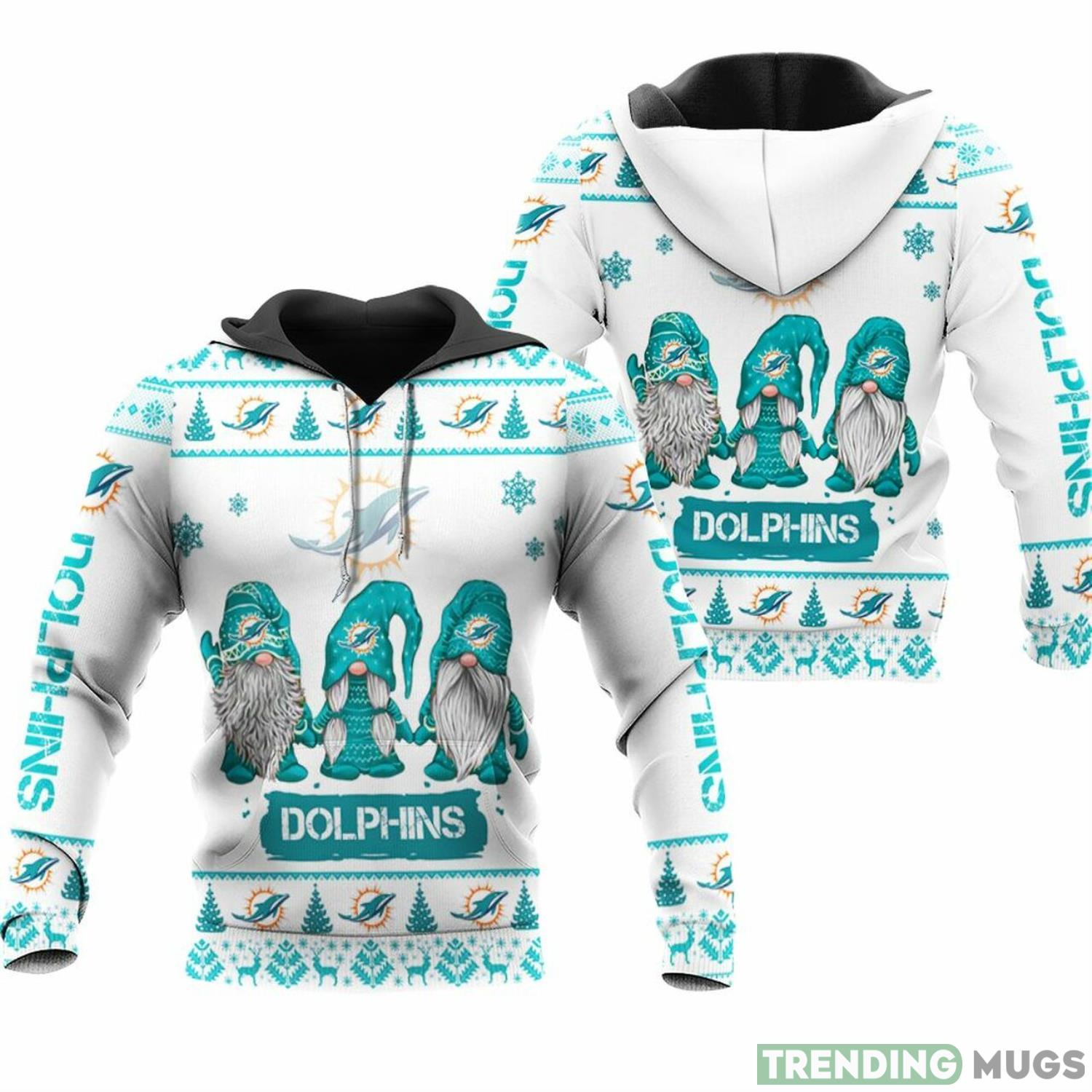Christmas Gnomes Miami Dolphins 3D Hoodie Zip Hoodie Best Christmas Gift Product Photo 1 Christmas Gnomes Miami Dolphins 3D Hoodie Zip Hoodie Best Christmas Gift Product Photo 1