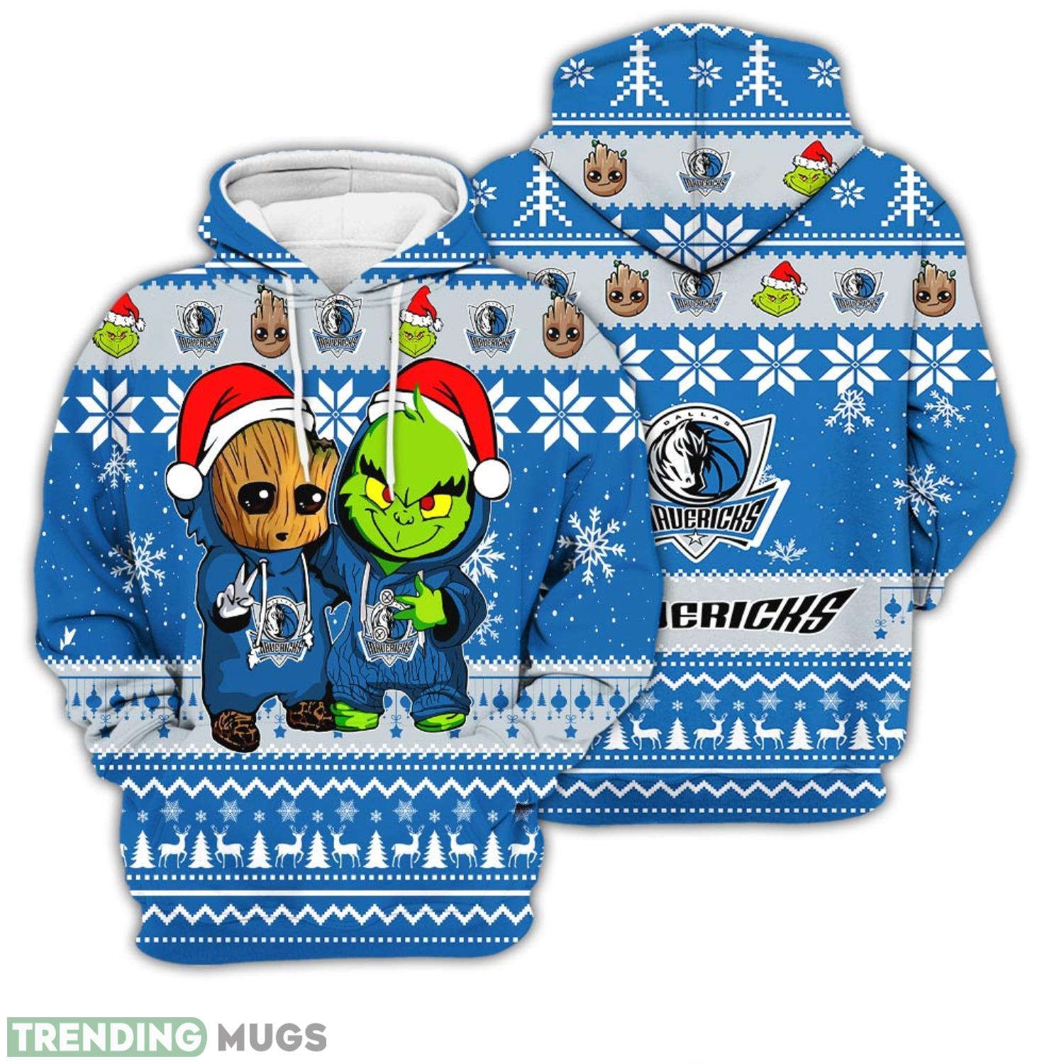 Christmas Hoodie Dallas Mavericks Baby Groot And Grinch Best Friends Unisex 3D Hoodie Product Photo 1 Christmas Hoodie Dallas Mavericks Baby Groot And Grinch Best Friends Unisex 3D Hoodie Product Photo 1