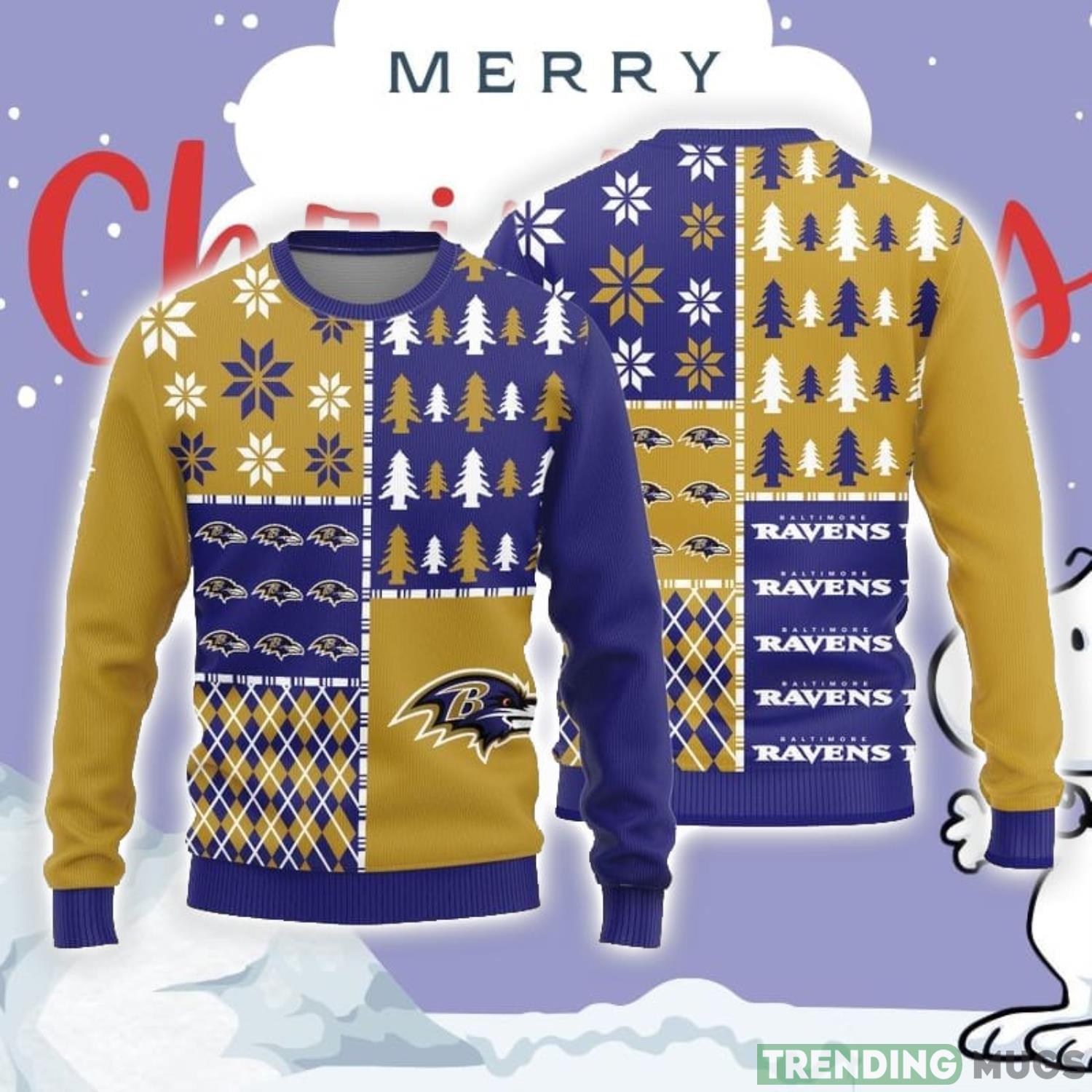 Christmas Sweater Baltimore Ravens Christmas Pine Trees Pattern Limited Edition 3D Sweater Product Photo 1 Christmas Sweater Baltimore Ravens Christmas Pine Trees Pattern Limited Edition 3D Sweater Product Photo 1