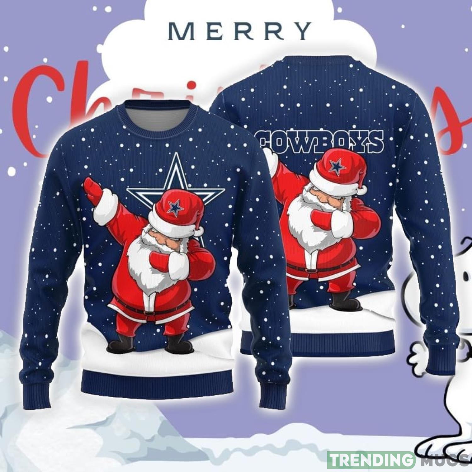 Christmas Sweater Dallas Cowboys Dab Santa Limited Edition 3D Sweater Product Photo 1 Christmas Sweater Dallas Cowboys Dab Santa Limited Edition 3D Sweater Product Photo 1