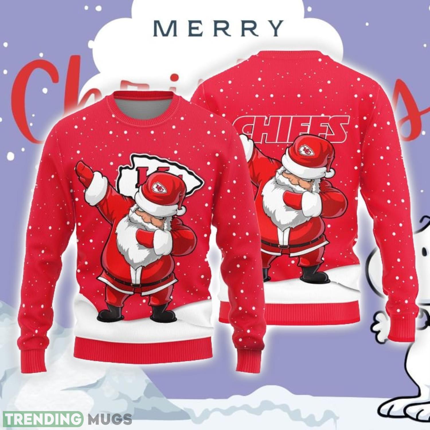Christmas Sweater Kansas City Chiefs Dab Santa Limited Edition 3D Sweater Product Photo 1 Christmas Sweater Kansas City Chiefs Dab Santa Limited Edition 3D Sweater Product Photo 1
