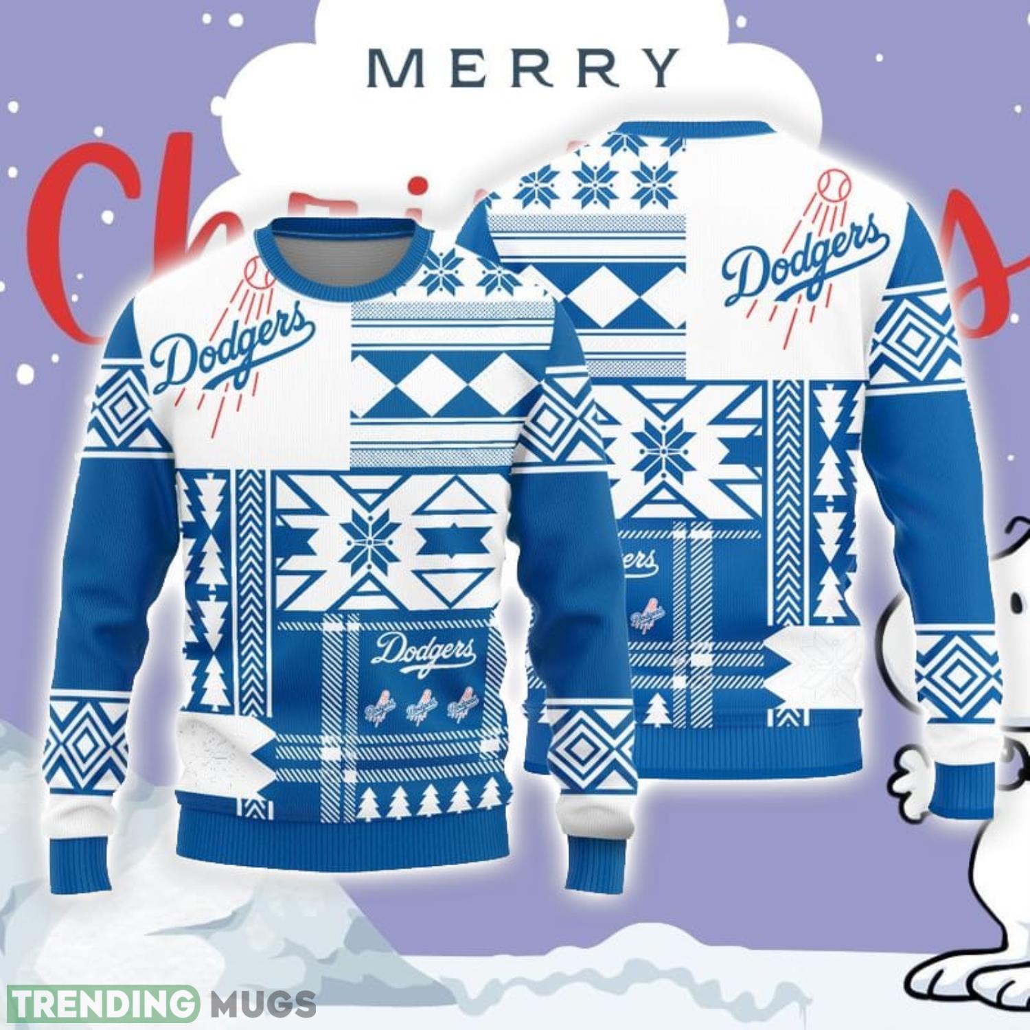 Christmas Sweater Los Angeles Dodgers Christmas Snowflakes Pattern Limited Edition 3D Sweater Product Photo 1 Christmas Sweater Los Angeles Dodgers Christmas Snowflakes Pattern Limited Edition 3D Sweater Product Photo 1