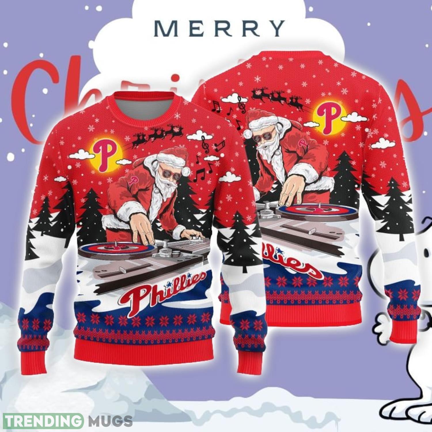 Christmas Sweater Philadelphia Phillies Christmas Funny DJ Santa Limited Edition 3D Sweater Product Photo 1 Christmas Sweater Philadelphia Phillies Christmas Funny DJ Santa Limited Edition 3D Sweater Product Photo 1