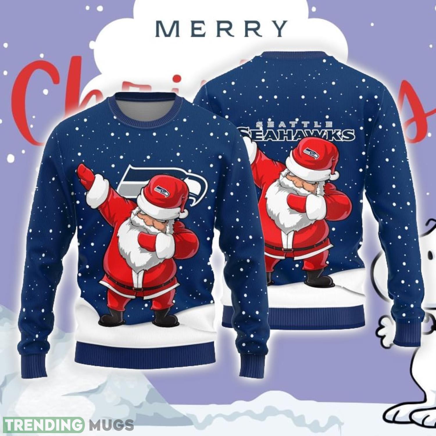 Christmas Sweater Seattle Seahawks Dab Santa Limited Edition 3D Sweater Product Photo 1 Christmas Sweater Seattle Seahawks Dab Santa Limited Edition 3D Sweater Product Photo 1