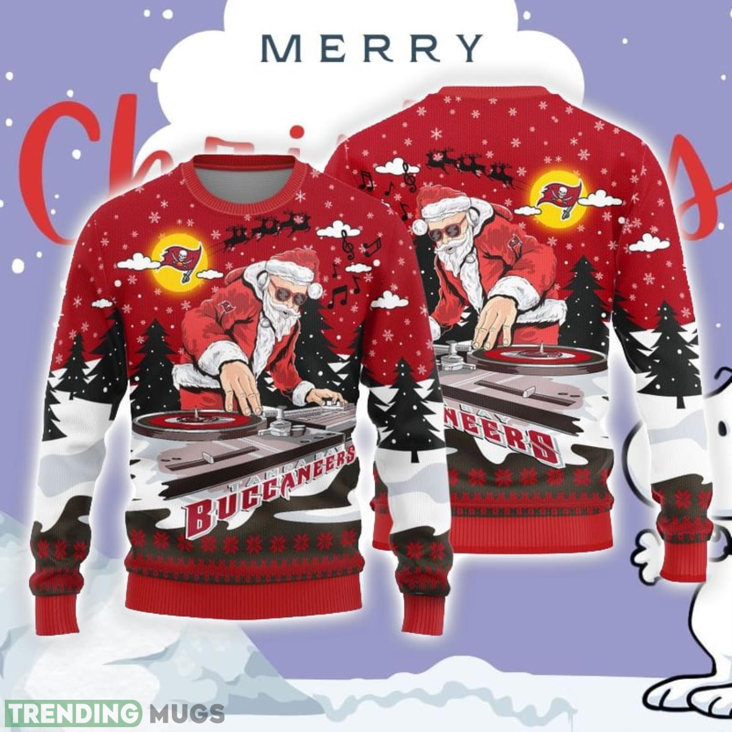 Christmas Sweater Tampa Bay Buccaneers Christmas Funny DJ Santa Limited Edition 3D Sweater Product Photo 1 Christmas Sweater Tampa Bay Buccaneers Christmas Funny DJ Santa Limited Edition 3D Sweater Product Photo 1