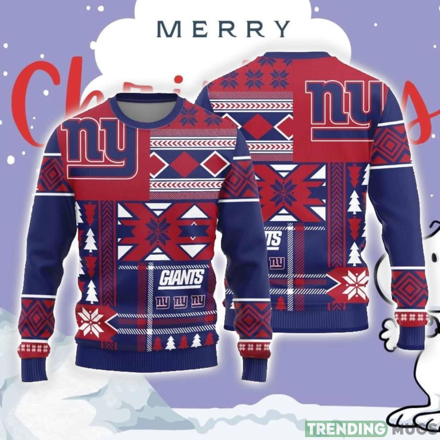 Christmas Sweater York Giants Christmas Snowflakes Pattern Limited Edition 3D Sweater Product Photo 1 Christmas Sweater York Giants Christmas Snowflakes Pattern Limited Edition 3D Sweater Product Photo 1