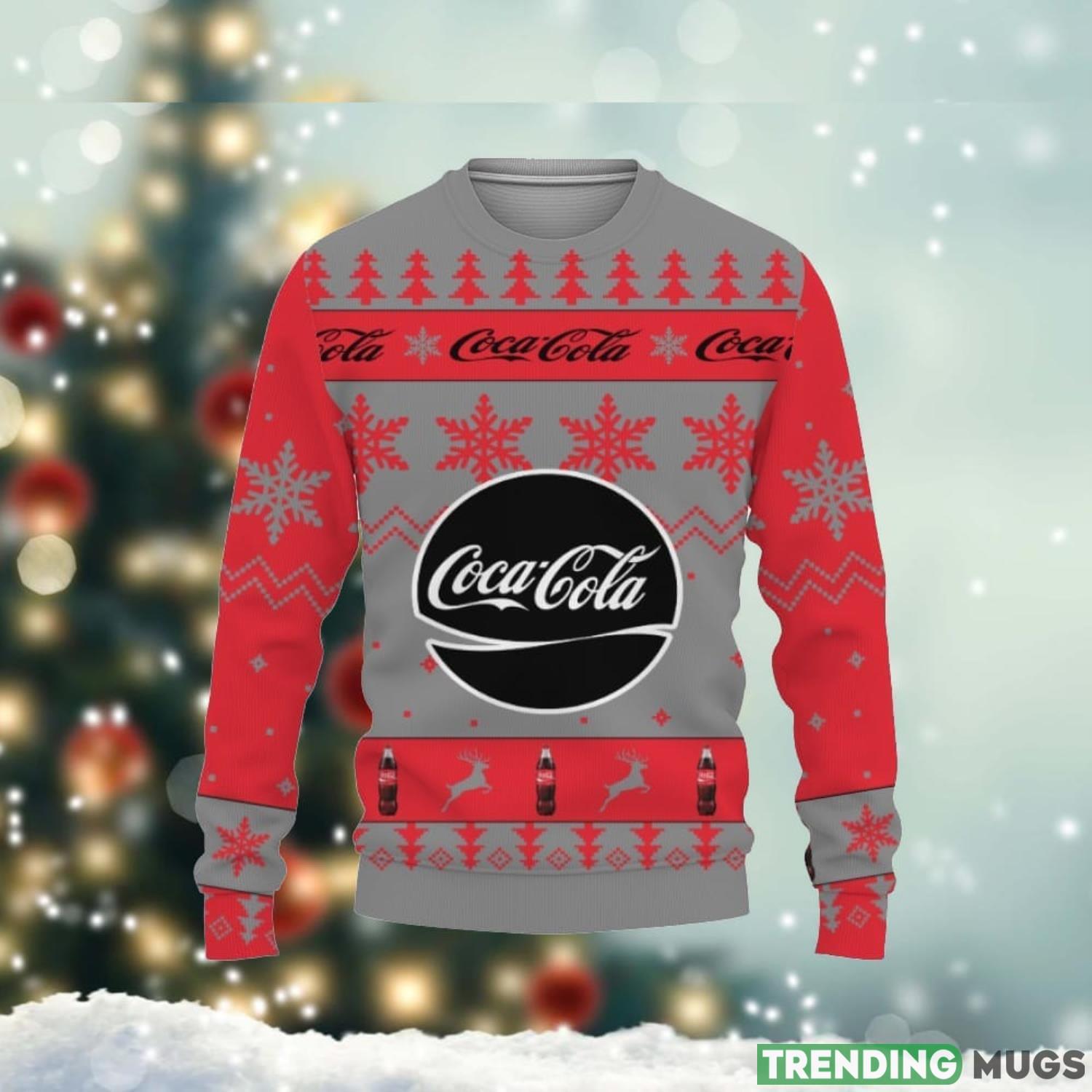 Coca Cola Soft Drink Big Snowflake Pattern Ugly Christmas 3D Sweater Christmas Gift Ideas Cute Gift For Men And Women Product Photo 1 Coca Cola Soft Drink Big Snowflake Pattern Ugly Christmas 3D Sweater Christmas Gift Ideas Cute Gift For Men And Women Product Photo 1