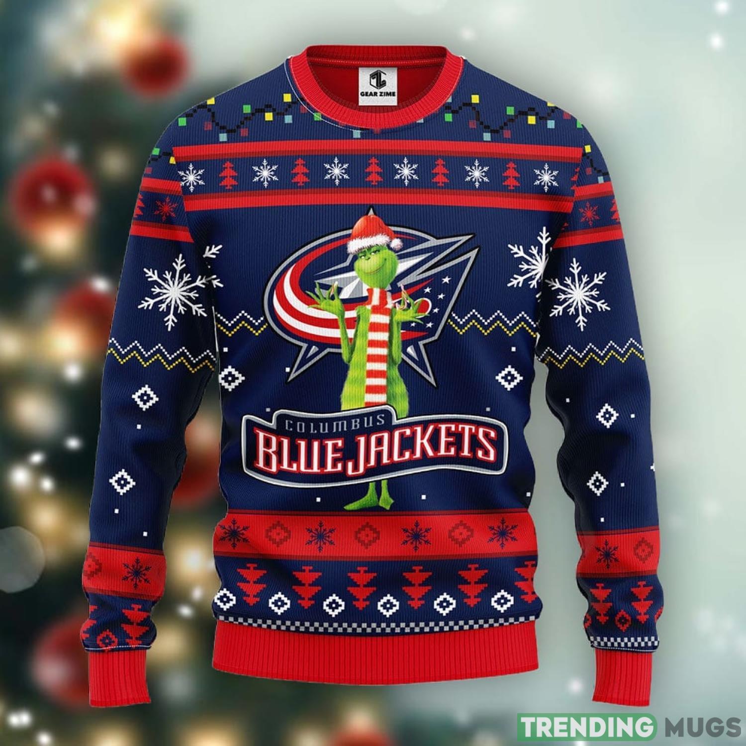 Columbus Blue Jackets Funny Grinch Christmas Ugly Sweater Cute Christmas Gift Ideas Product Photo 1 Columbus Blue Jackets Funny Grinch Christmas Ugly Sweater Cute Christmas Gift Ideas Product Photo 1