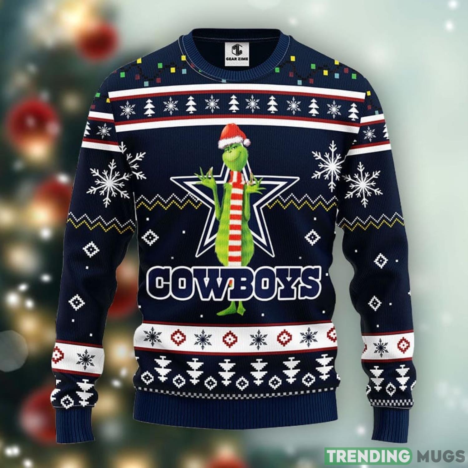 Dallas Cowboys Funny Grinch Christmas Ugly Sweater 3D Christmas Xmas Sweater Product Photo 1 Dallas Cowboys Funny Grinch Christmas Ugly Sweater 3D Christmas Xmas Sweater Product Photo 1