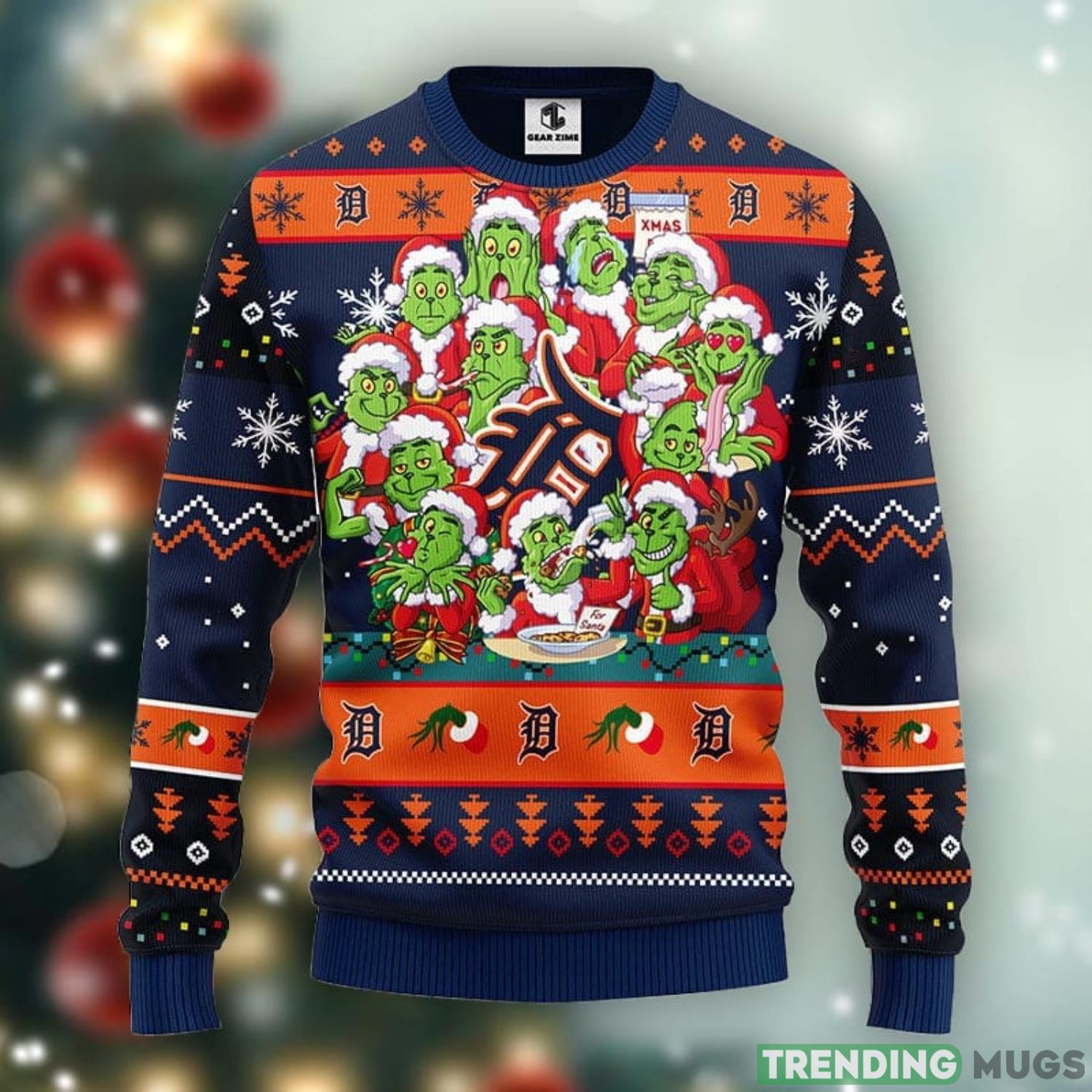 Detroit Tigers 12 Grinch Xmas Day Christmas Ugly Sweater 3D Christmas Xmas Sweater Product Photo 1 Detroit Tigers 12 Grinch Xmas Day Christmas Ugly Sweater 3D Christmas Xmas Sweater Product Photo 1