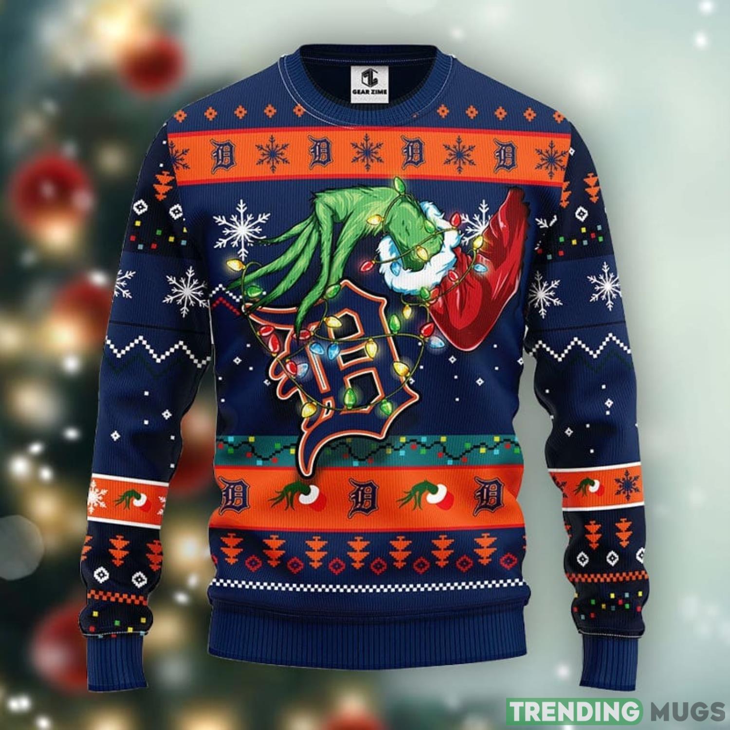 Detroit Tigers Grinch Christmas Ugly Sweater 3D Christmas Xmas Sweater Product Photo 1 Detroit Tigers Grinch Christmas Ugly Sweater 3D Christmas Xmas Sweater Product Photo 1