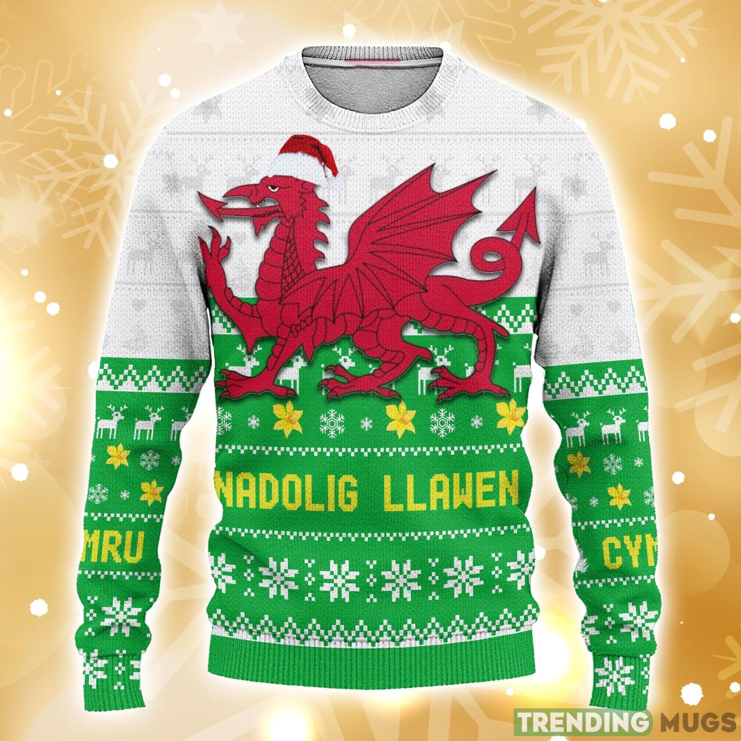 Dragon Wales Ugly Christmas Sweater 3D All Over Printed Christmas Sweater Product Photo 1 Dragon Wales Ugly Christmas Sweater 3D All Over Printed Christmas Sweater Product Photo 1