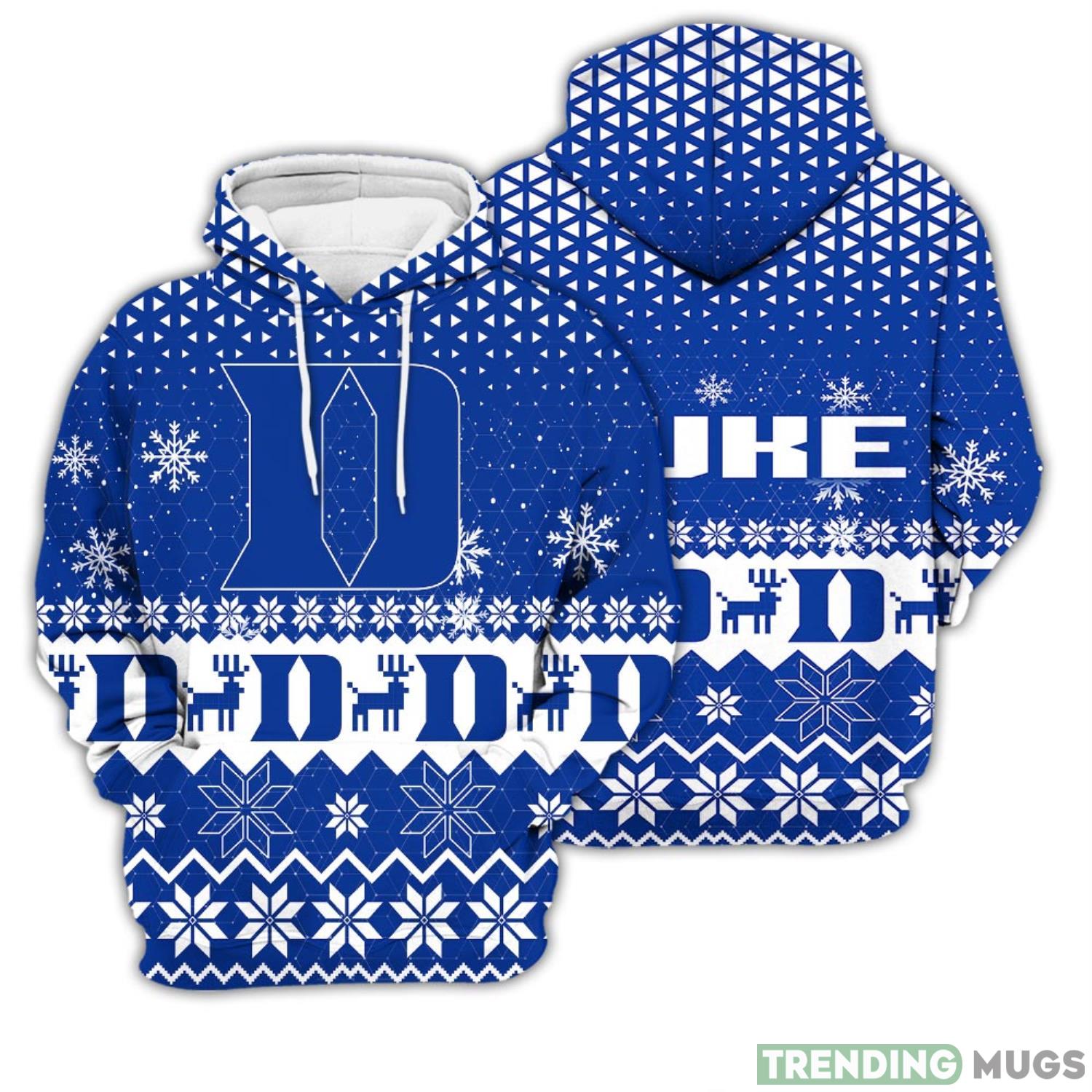 Duke Blue Devils Sports Football American Big Snowflake Pattern Unisex 3D Hoodie Men And Women Christmas Gift Unisex 3D Hoodie Product Photo 1 Duke Blue Devils Sports Football American Big Snowflake Pattern Unisex 3D Hoodie Men And Women Christmas Gift Unisex 3D Hoodie Product Photo 1