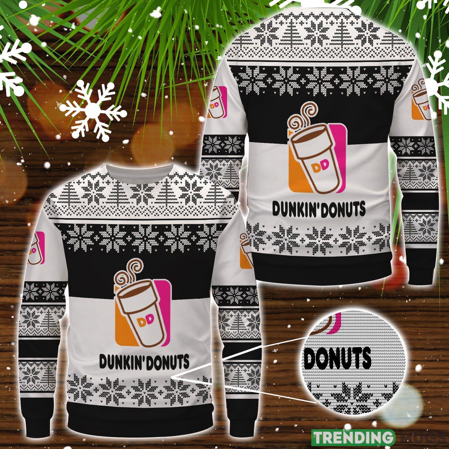 Dunkin's Donuts Ugly Sweater Uniform All Over printed Sweater Product Photo 1 Dunkin's Donuts Ugly Sweater Uniform All Over printed Sweater Product Photo 1