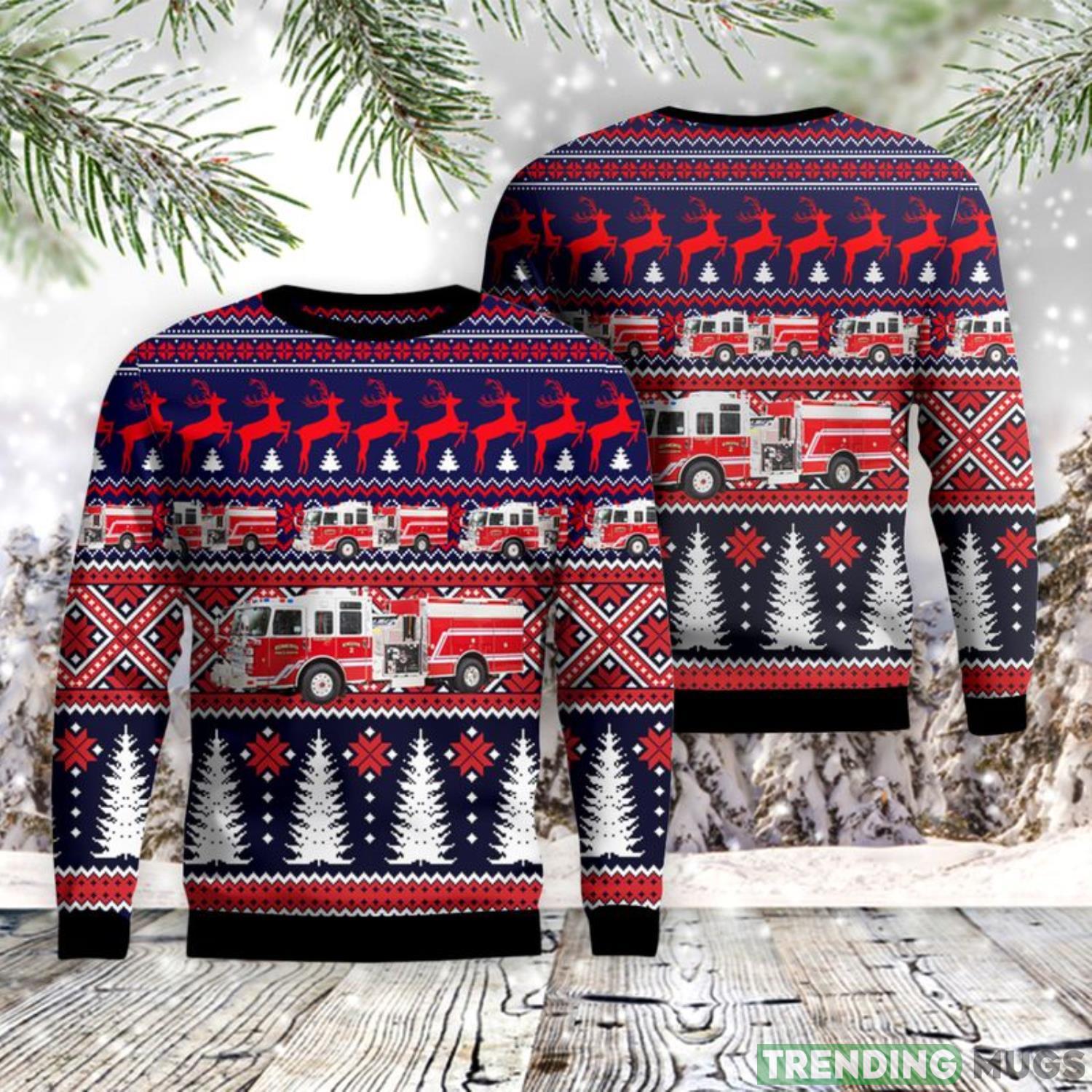 Edmond, Oklahoma, Edmond Fire Department AOP Ugly Sweater Men And Women Christmas Gift Product Photo 1 Edmond, Oklahoma, Edmond Fire Department AOP Ugly Sweater Men And Women Christmas Gift Product Photo 1