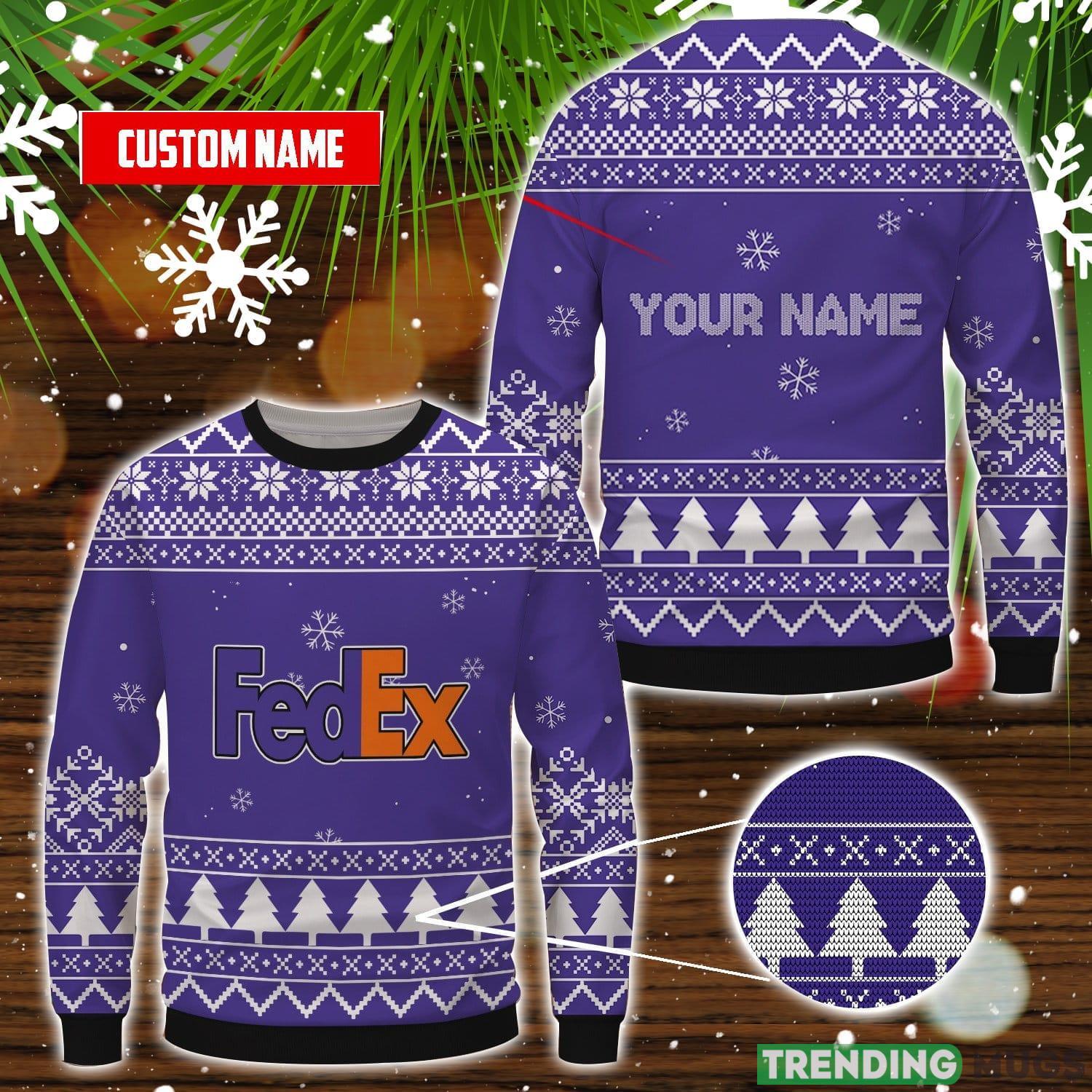 Fedex Ugly Sweater Christmas Gift Ideas Custom Name Product Photo 1 Fedex Ugly Sweater Christmas Gift Ideas Custom Name Product Photo 1