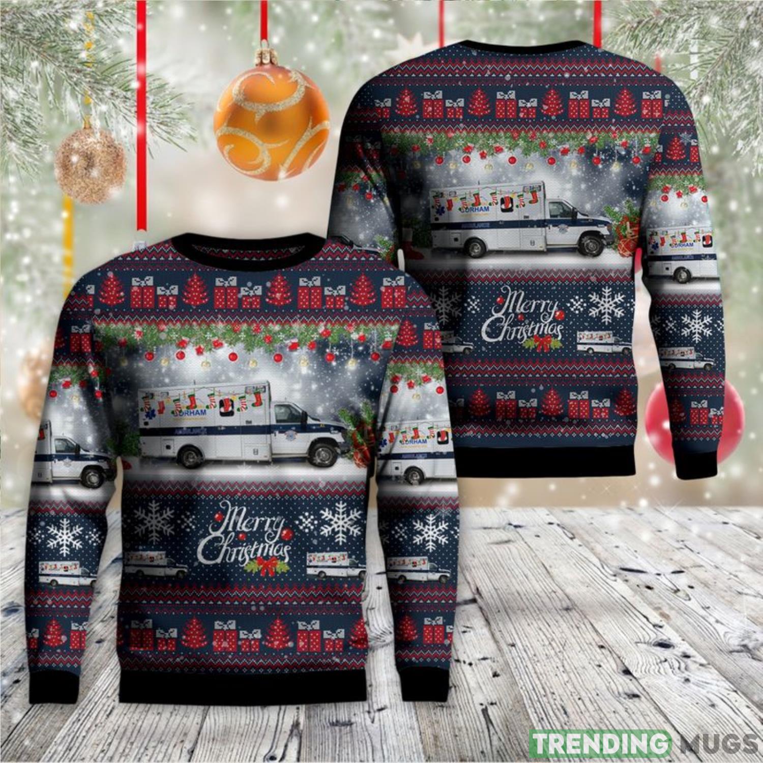 Gorham, New Hampshire, Gorham Fire and EMS AOP Ugly Sweater Men And Women Christmas Gift Product Photo 1 Gorham, New Hampshire, Gorham Fire and EMS AOP Ugly Sweater Men And Women Christmas Gift Product Photo 1