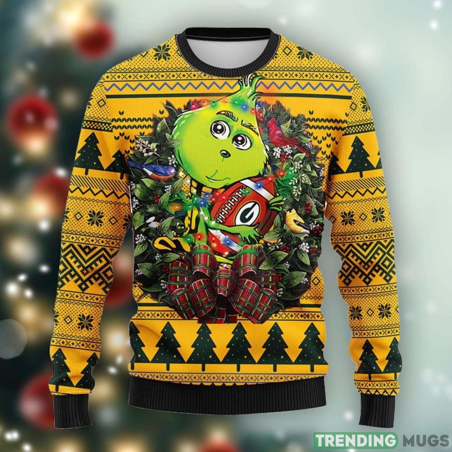Green Bay Packers Grinch Hug Christmas Ugly Sweater Cute Christmas Gift Ideas Product Photo 1 Green Bay Packers Grinch Hug Christmas Ugly Sweater Cute Christmas Gift Ideas Product Photo 1
