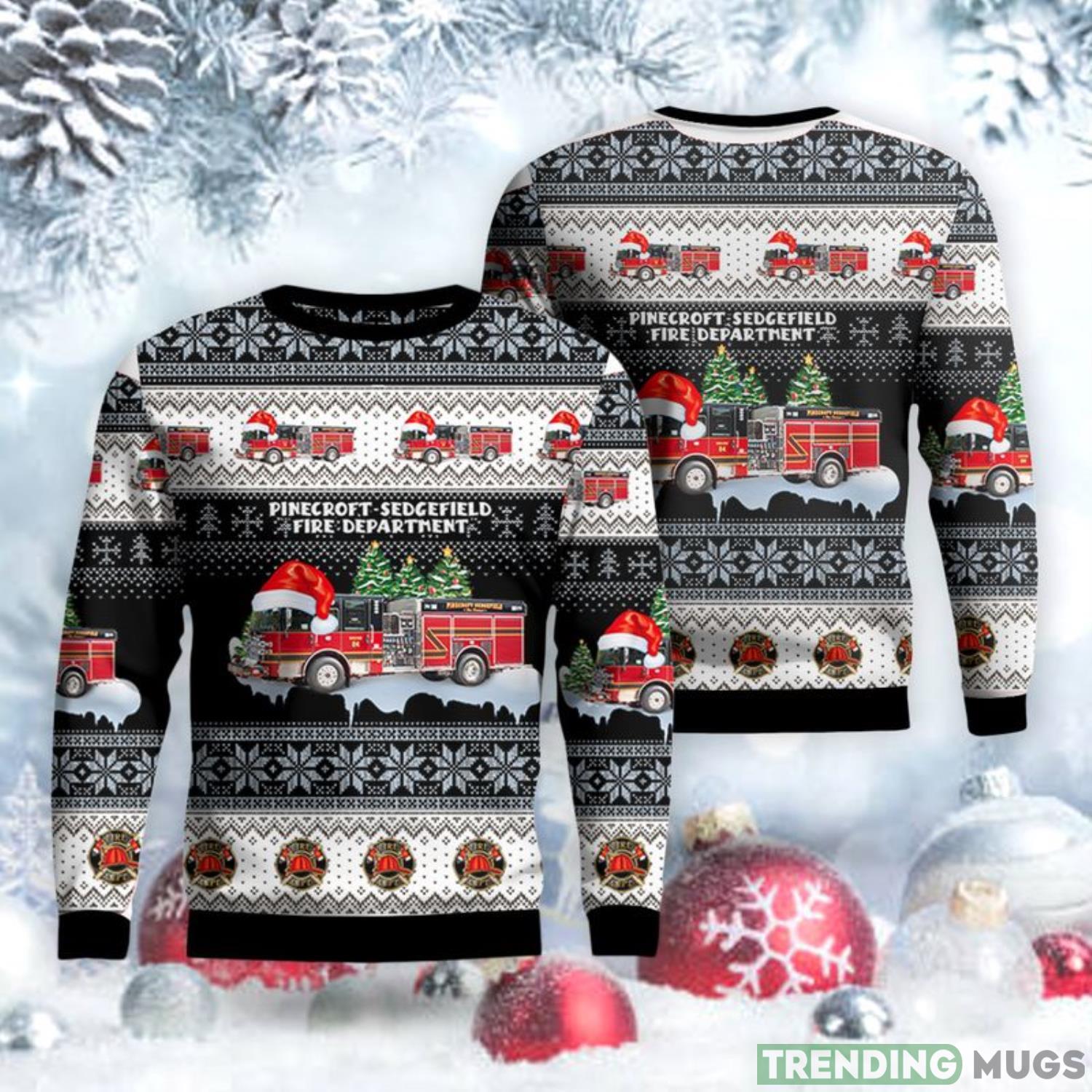 Greensboro, North Carolina, Pinecroft-Sedgefield Fire Department AOP Ugly Sweater Men And Women Christmas Gift Product Photo 1 Greensboro, North Carolina, Pinecroft-Sedgefield Fire Department AOP Ugly Sweater Men And Women Christmas Gift Product Photo 1