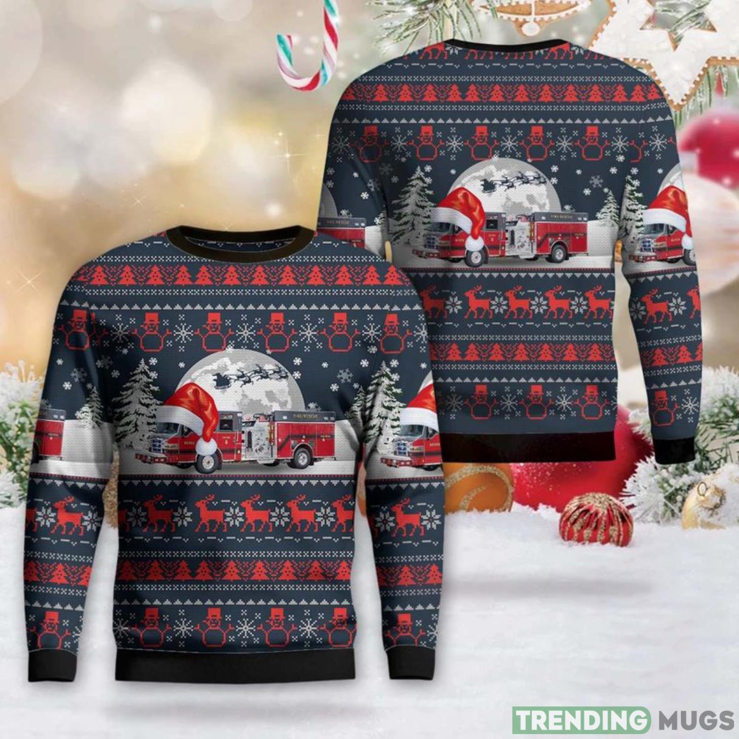 Greenville, South Carolina, Berea Fire Department AOP Ugly Sweater Men And Women Christmas Gift Product Photo 1 Greenville, South Carolina, Berea Fire Department AOP Ugly Sweater Men And Women Christmas Gift Product Photo 1