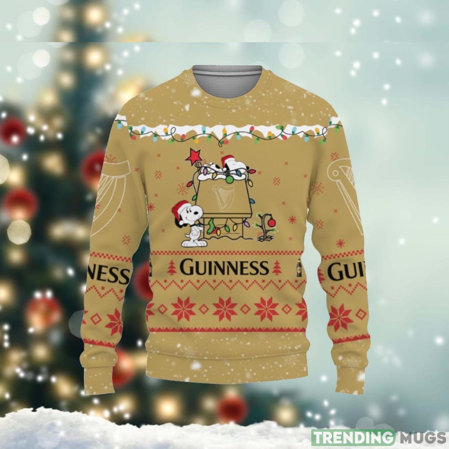 Guinness Beers American Whiskey Beers Merry Christmas Snoopy House Cute Gift 3D Ugly Christmas Sweater Cute Gift Product Photo 1 Guinness Beers American Whiskey Beers Merry Christmas Snoopy House Cute Gift 3D Ugly Christmas Sweater Cute Gift Product Photo 1