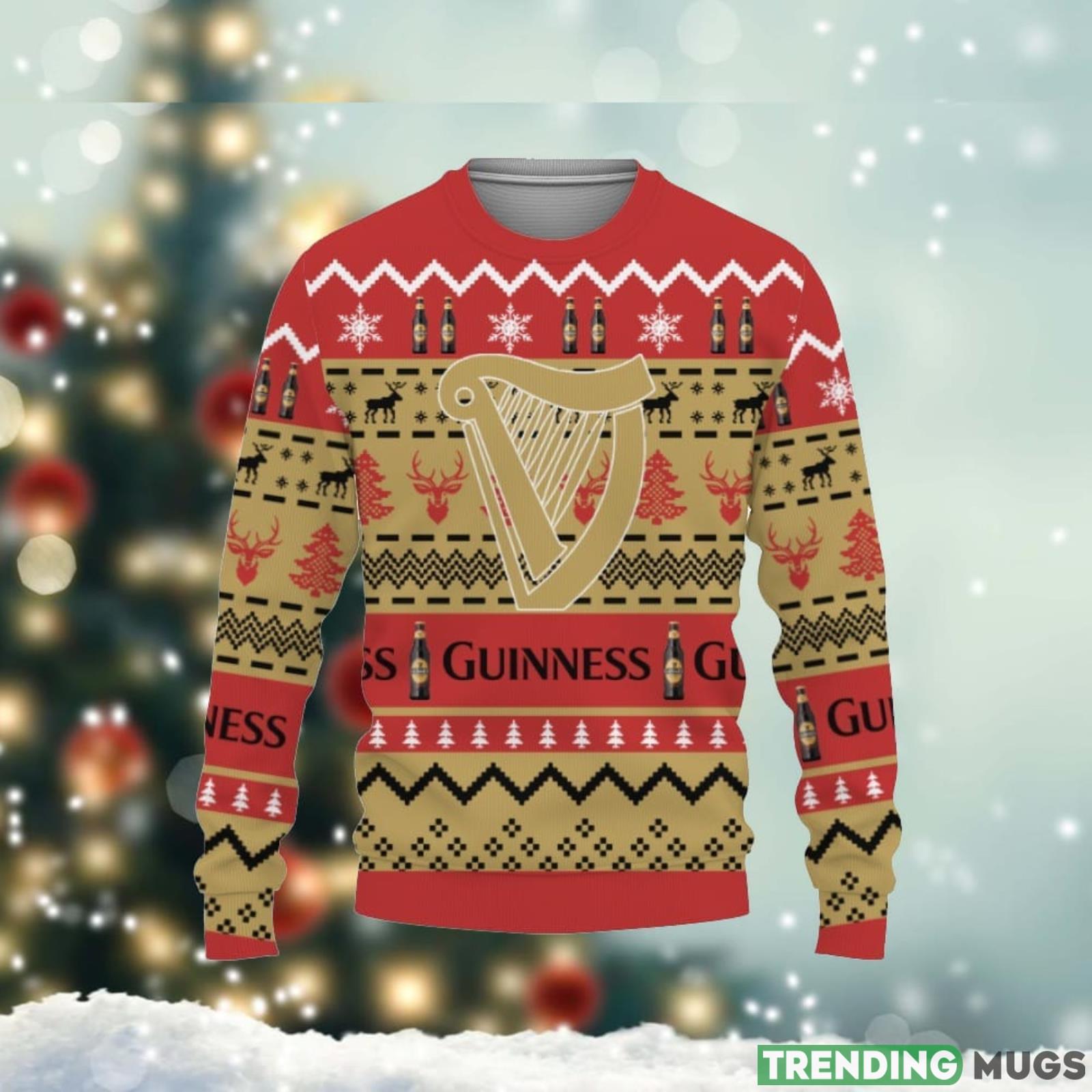 Guinness Beers Lover Cute Gift Ugly Christmas Sweater Product Photo 1