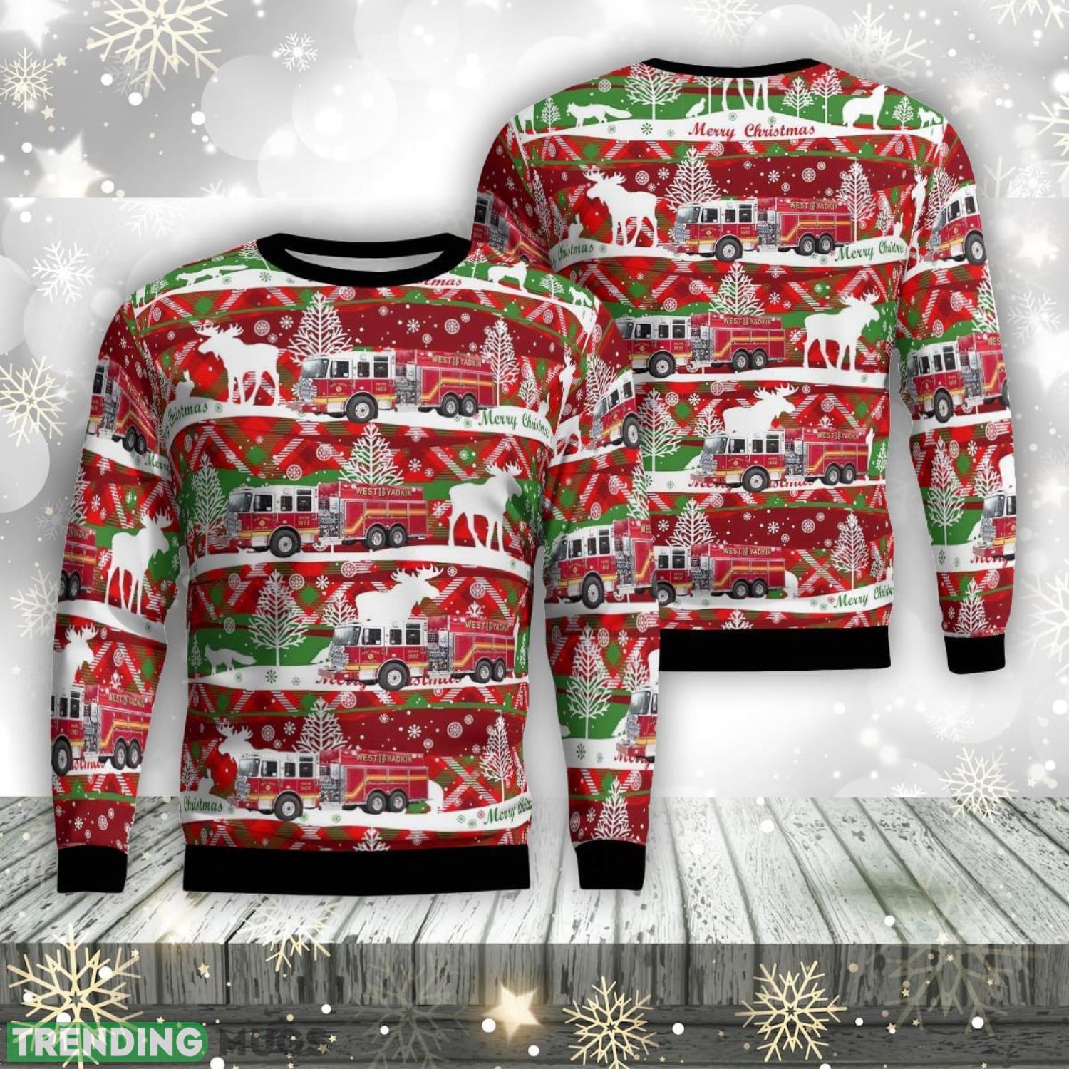 Hamptonville, North Carolina, West Yadkin Fire Department AOP Ugly Sweater Gift For Christmas Product Photo 1 Hamptonville, North Carolina, West Yadkin Fire Department AOP Ugly Sweater Gift For Christmas Product Photo 1