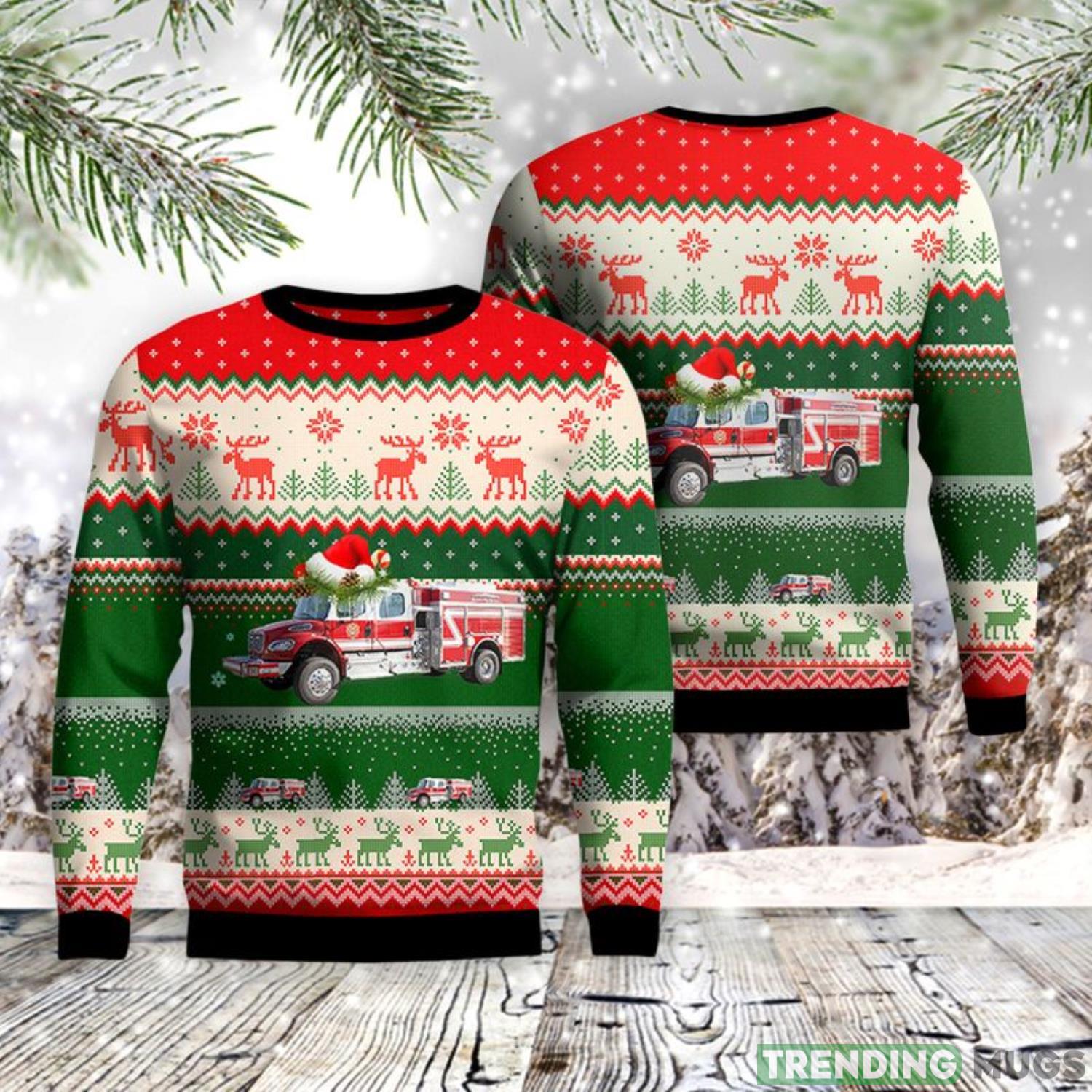 Heber City, Utah, Wasatch County Fire District AOP Sweater Christmas Gift Sweater Product Photo 1 Heber City, Utah, Wasatch County Fire District AOP Sweater Christmas Gift Sweater Product Photo 1