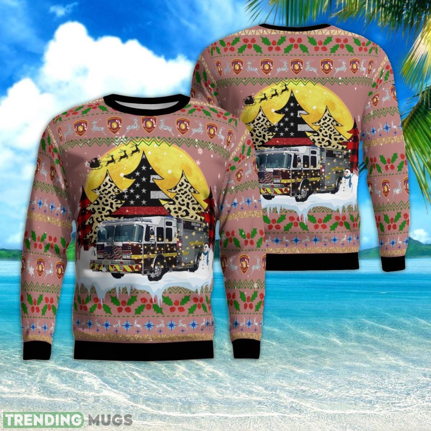 Highlands County Fire Rescue Christmas AOP 3D Ugly Christmas Sweater Product Photo 1 Highlands County Fire Rescue Christmas AOP 3D Ugly Christmas Sweater Product Photo 1