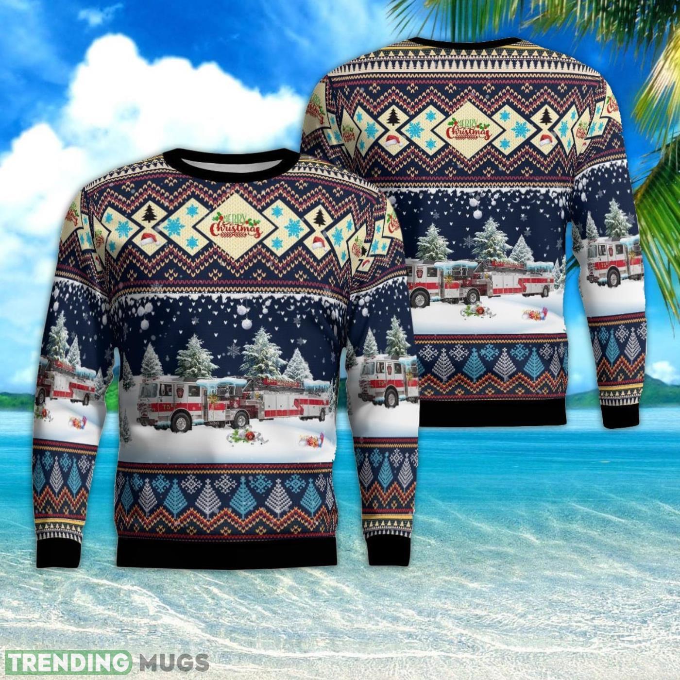 Hot Springs, Arkansas, Hot Springs Fire Department AOP 3D Ugly Christmas Sweater Product Photo 1 Hot Springs, Arkansas, Hot Springs Fire Department AOP 3D Ugly Christmas Sweater Product Photo 1