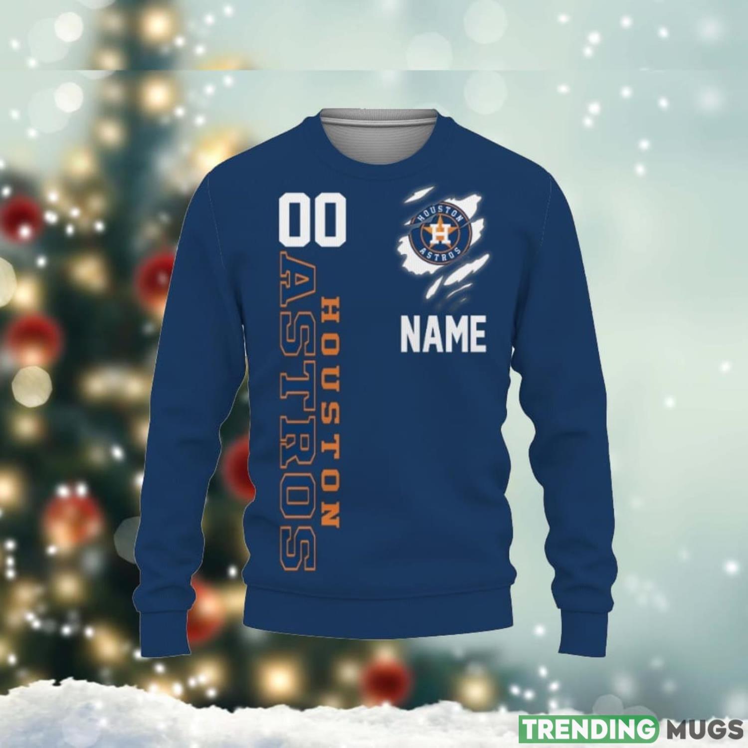 Houston Astros Sports American Football Helmet Custom Name And Number 3D Sweater Christmas Gift Ideas Christmas Gift For Fans Product Photo 1 Houston Astros Sports American Football Helmet Custom Name And Number 3D Sweater Christmas Gift Ideas Christmas Gift For Fans Product Photo 1