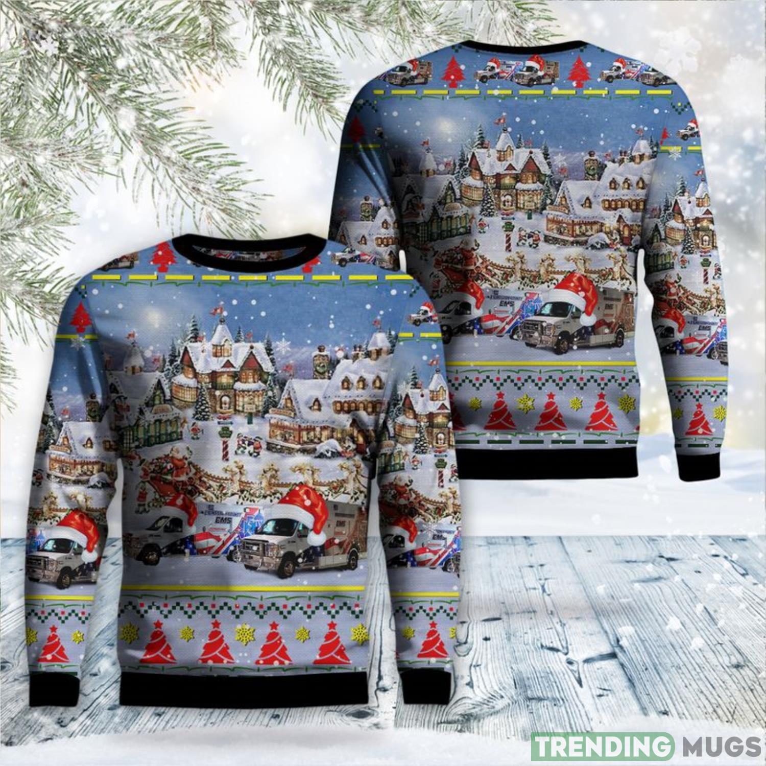 Howell, Michigan, Livingston County EMS AOP Ugly Sweater Men And Women Christmas Gift Product Photo 1 Howell, Michigan, Livingston County EMS AOP Ugly Sweater Men And Women Christmas Gift Product Photo 1