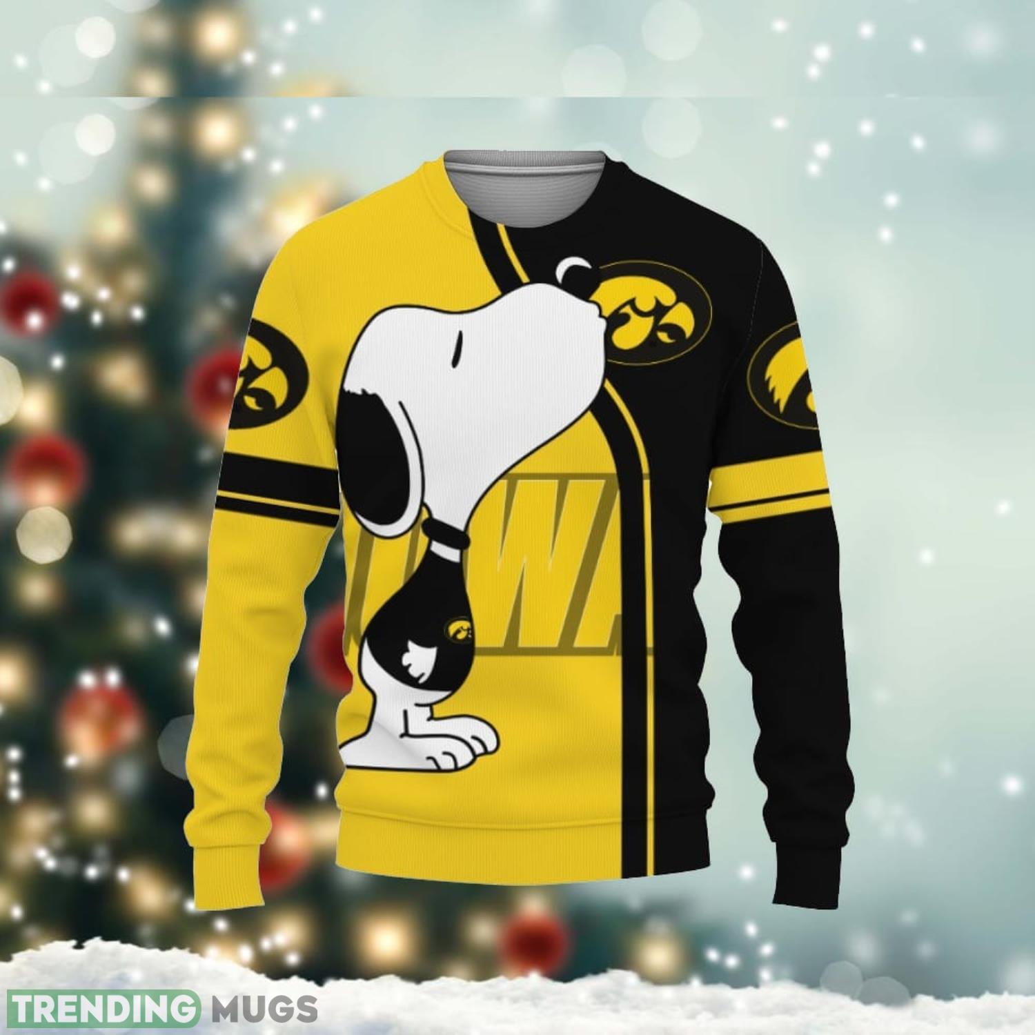 Iowa Hawkeyes Snoopy Kiss 3D Sweater Unisex Christmas Gift Product Photo 1